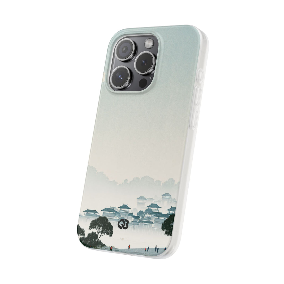 Blue Lite Phone Case for iPhone - Mist Valley Pagoda