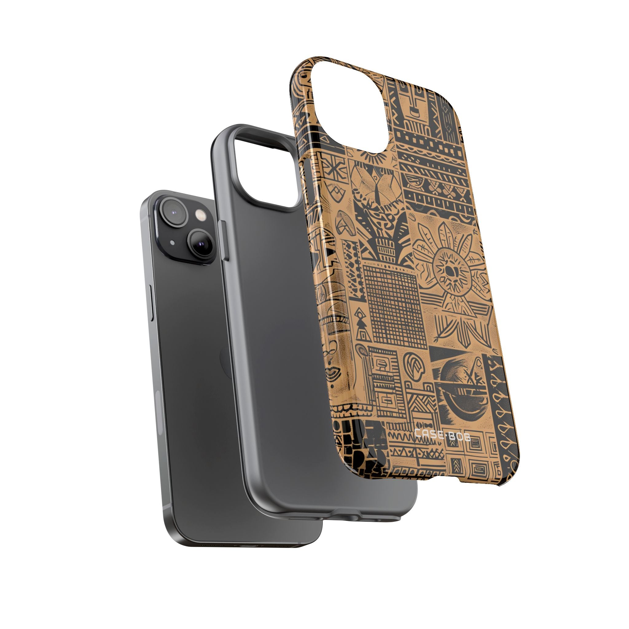 Tribal Faces iPhone 14 Plus Case - Tough