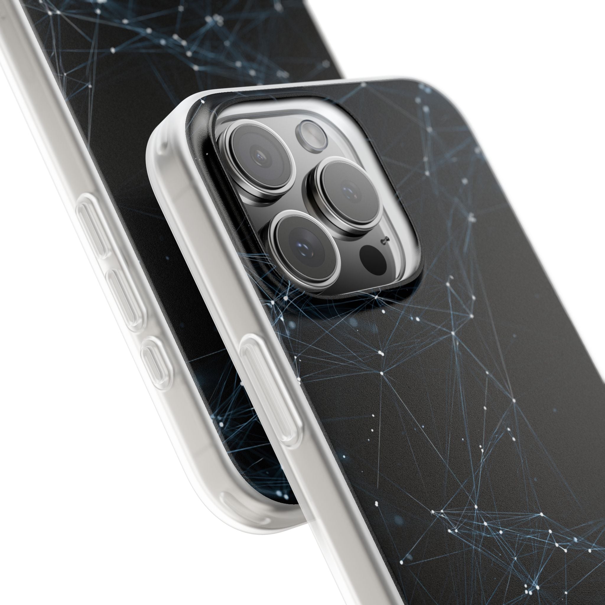 Black Lite Phone Case for iPhone - Arctic Neural Mesh