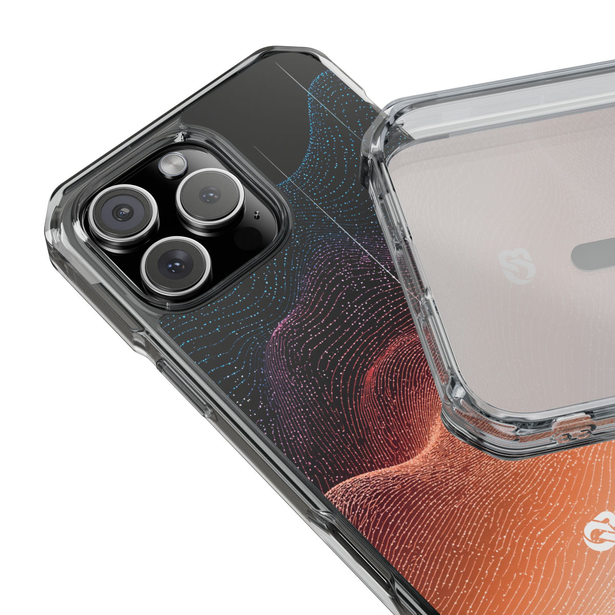 Spectral Elevation · Clear Impact Magnetic Phone Case for iPhone · Orange