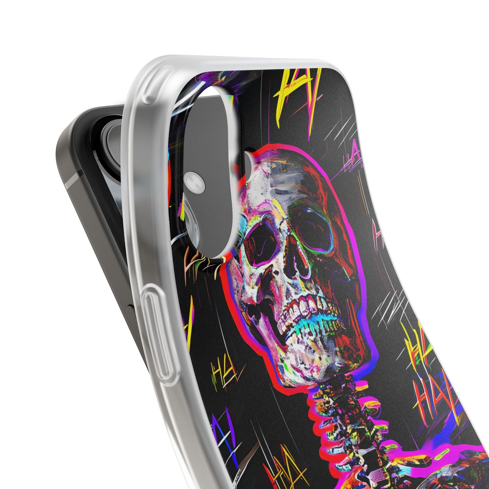 Neon Glitch Skeleton · Soft Handyhülle für iPhone