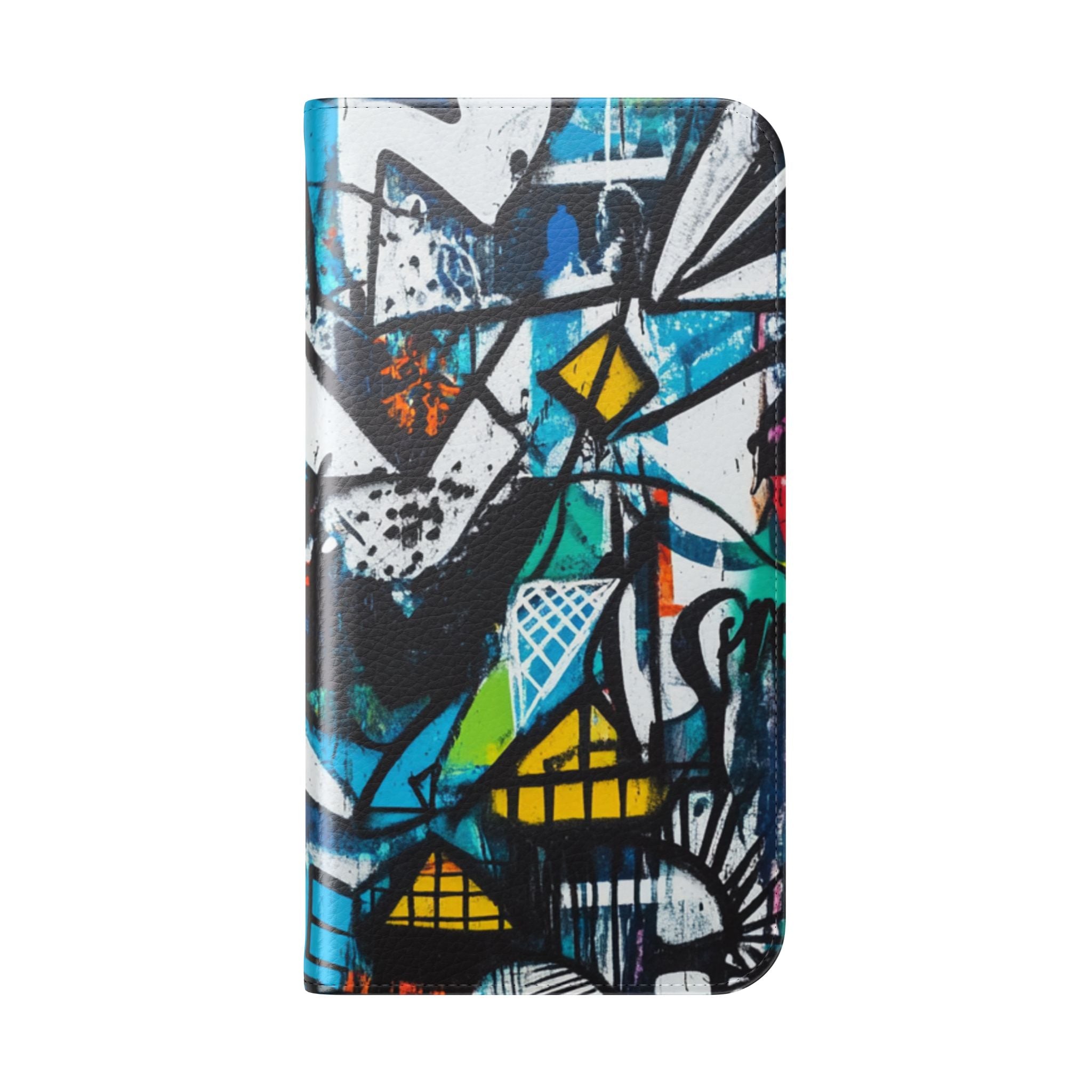 Bold Shapes Blue - iPhone 15 Pro Max Case - Wallet