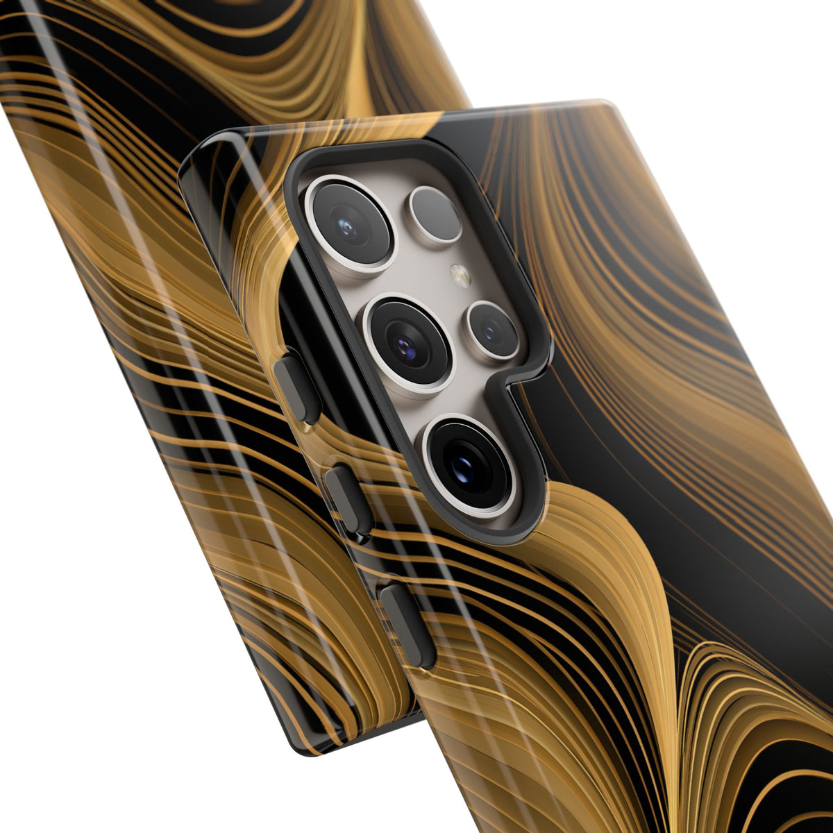 Gold Tough Phone Case for Samsung - Molten Copper Strands