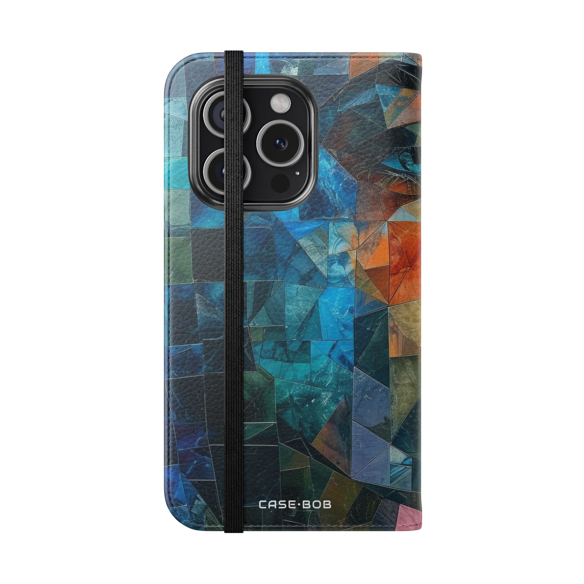 Mosaic Gaze Blue - iPhone 15 Pro Case - Wallet