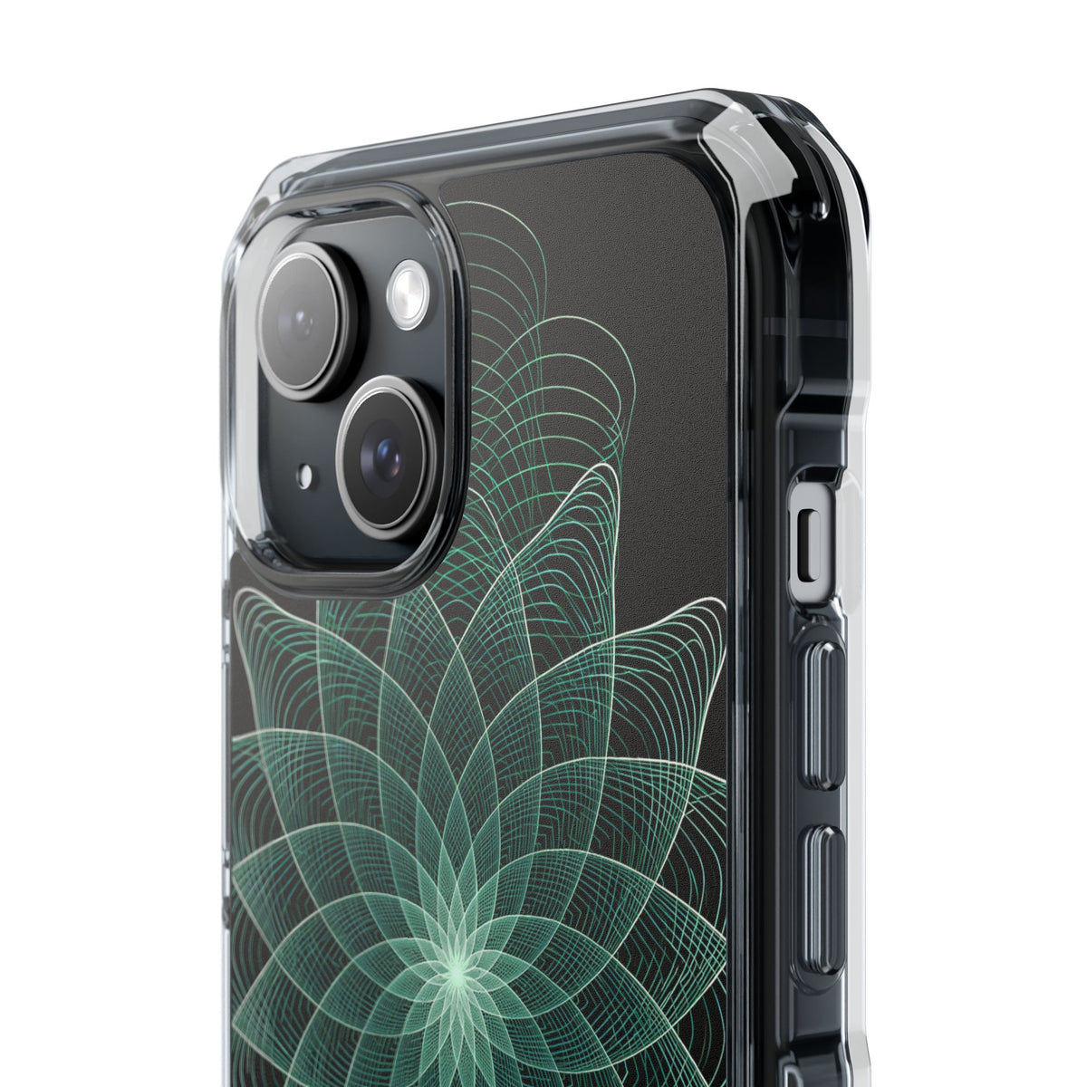 Verdant Harmonic Bloom · Impact Magnetic Phone Case for iPhone · Black