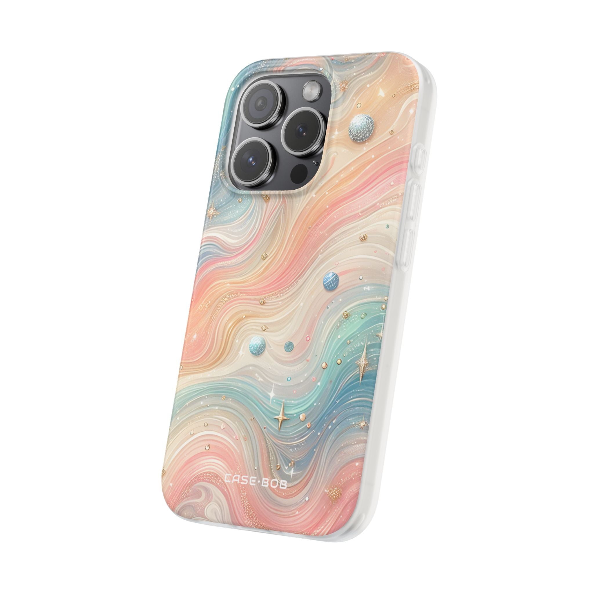 Iridescent Swirls iPhone 15 Pro Case - Soft