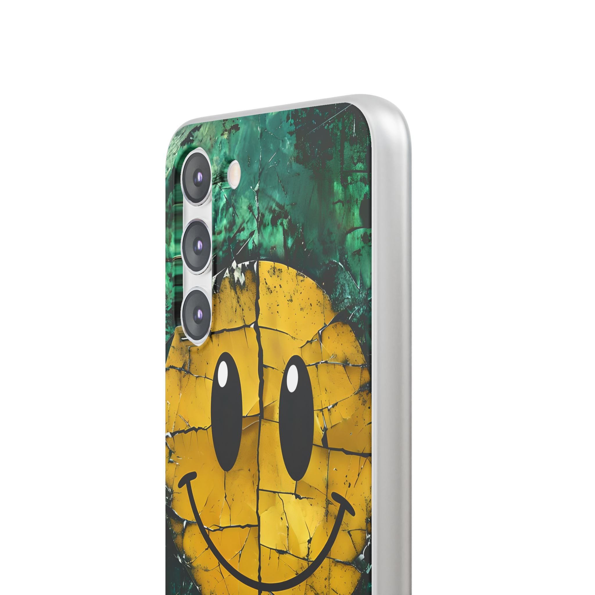 Fractured Yellow Grin · Soft Custodia per Samsung