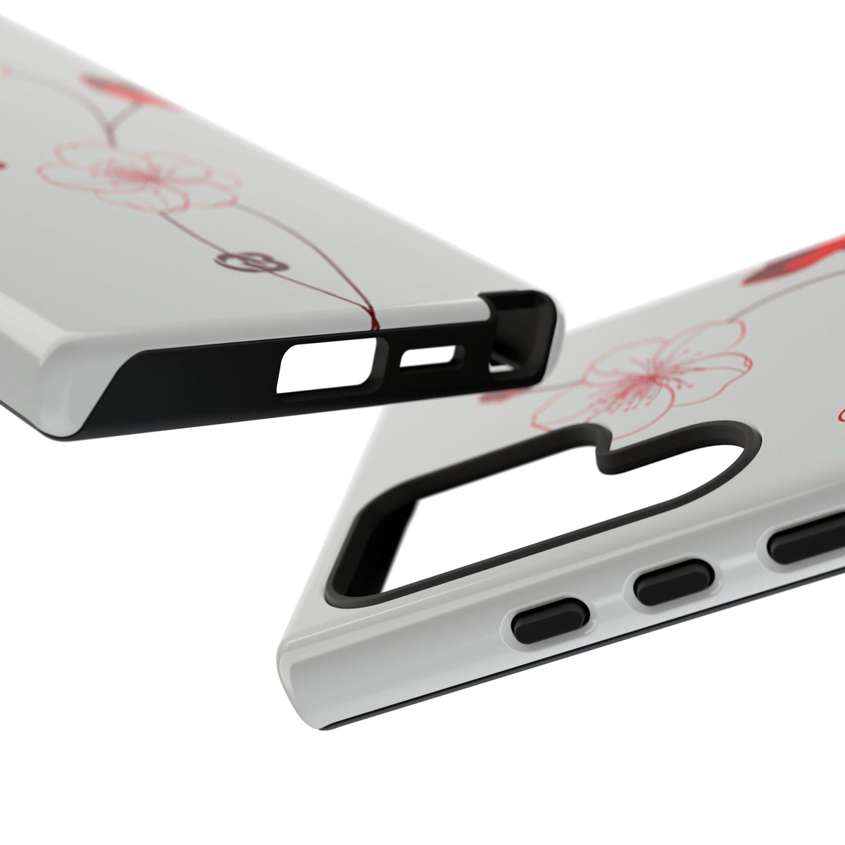 Crimson Sakura Blossom · Tough Phone Case for Samsung · Red