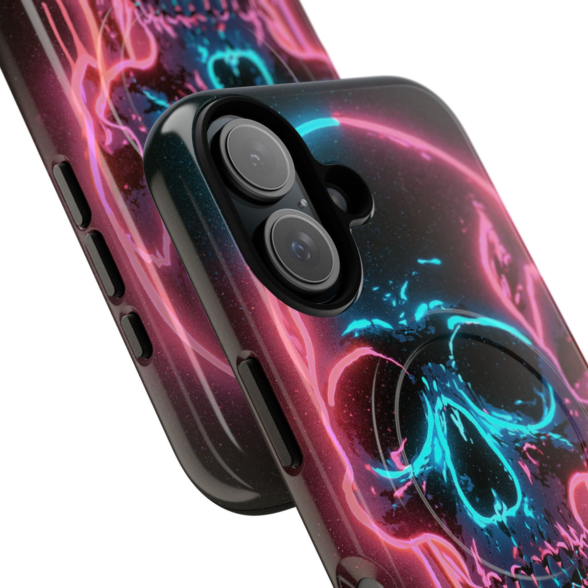 Neon Drip Skull · Tough 2.0 Magnetic Phone Case for iPhone · Black