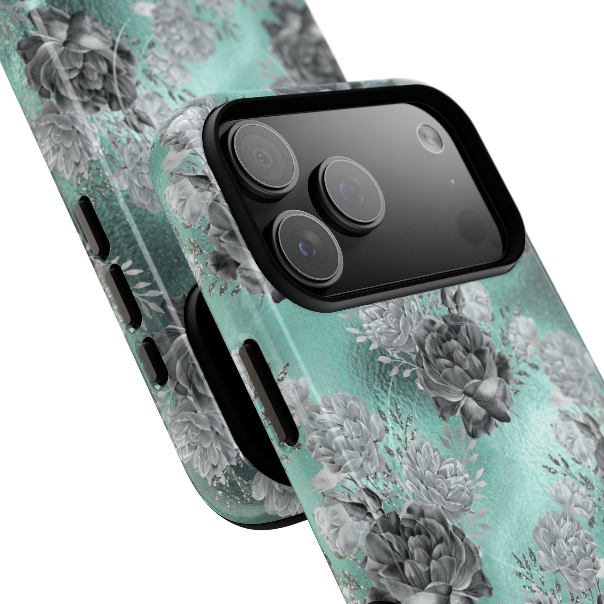 Frost Mint Floral · Tough+ Magsafe