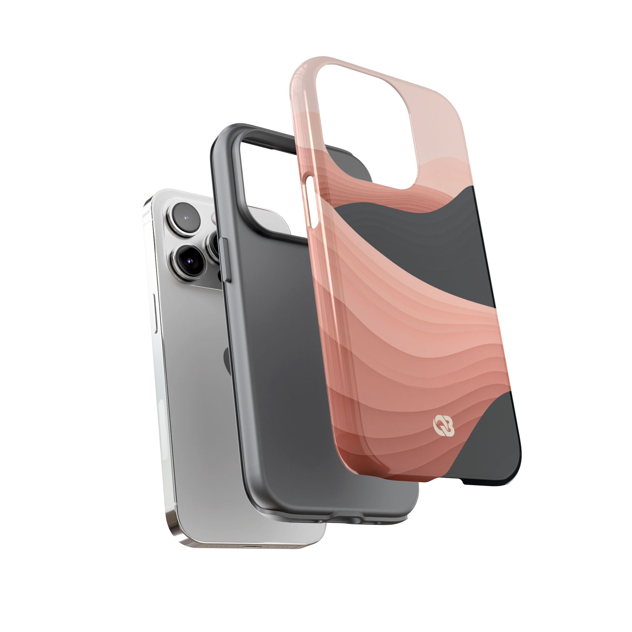 Pink Tough Phone Case for iPhone - Dune Shadow Layers