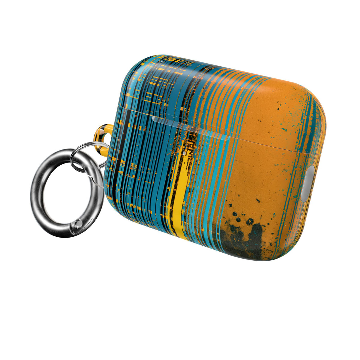 Cyber Glitch Stream · Hard Case for AirPods & AirPods Pro · Teal