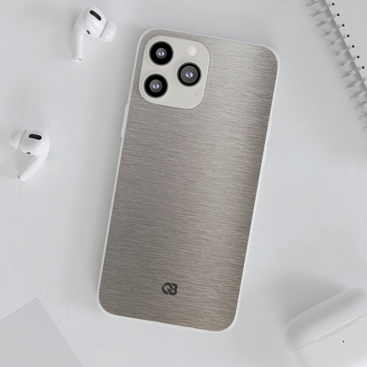 Brushed Silver Alloy · Lite Phone Case for iPhone · Silver