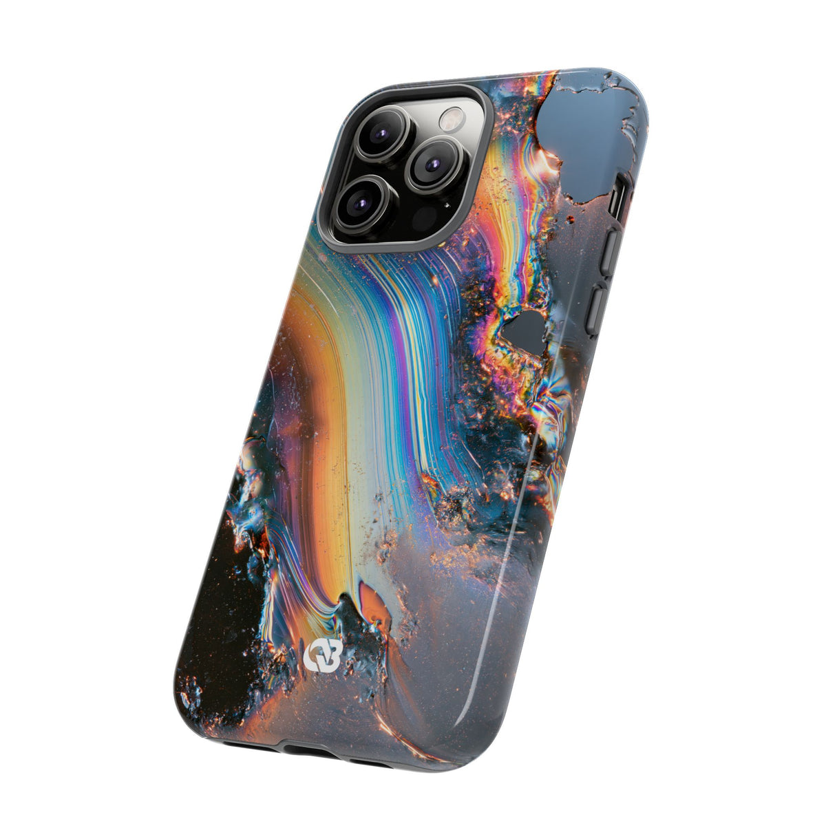 Prismatic Aura Flow · Tough Phone Case for iPhone · Blue