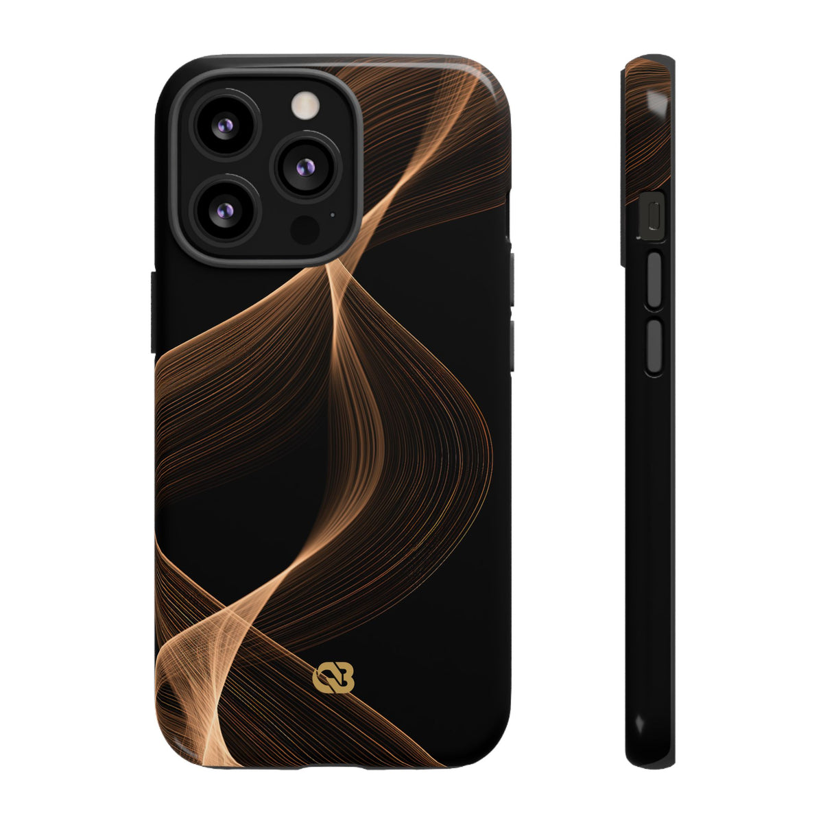 Amber Contour Flow · Tough Phone Case for iPhone · Black