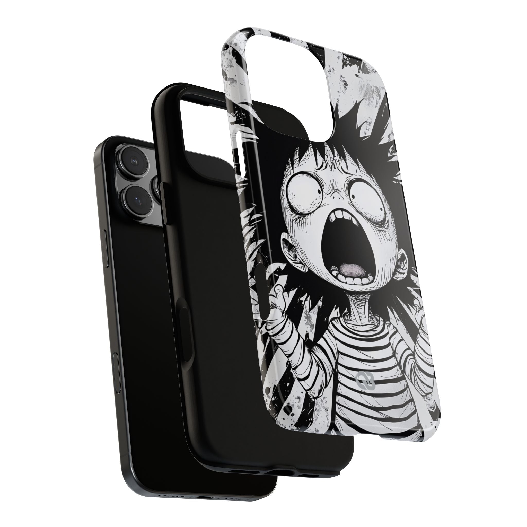 Chaotic Monochrome Scream · Tough Fundas para teléfono para iPhone