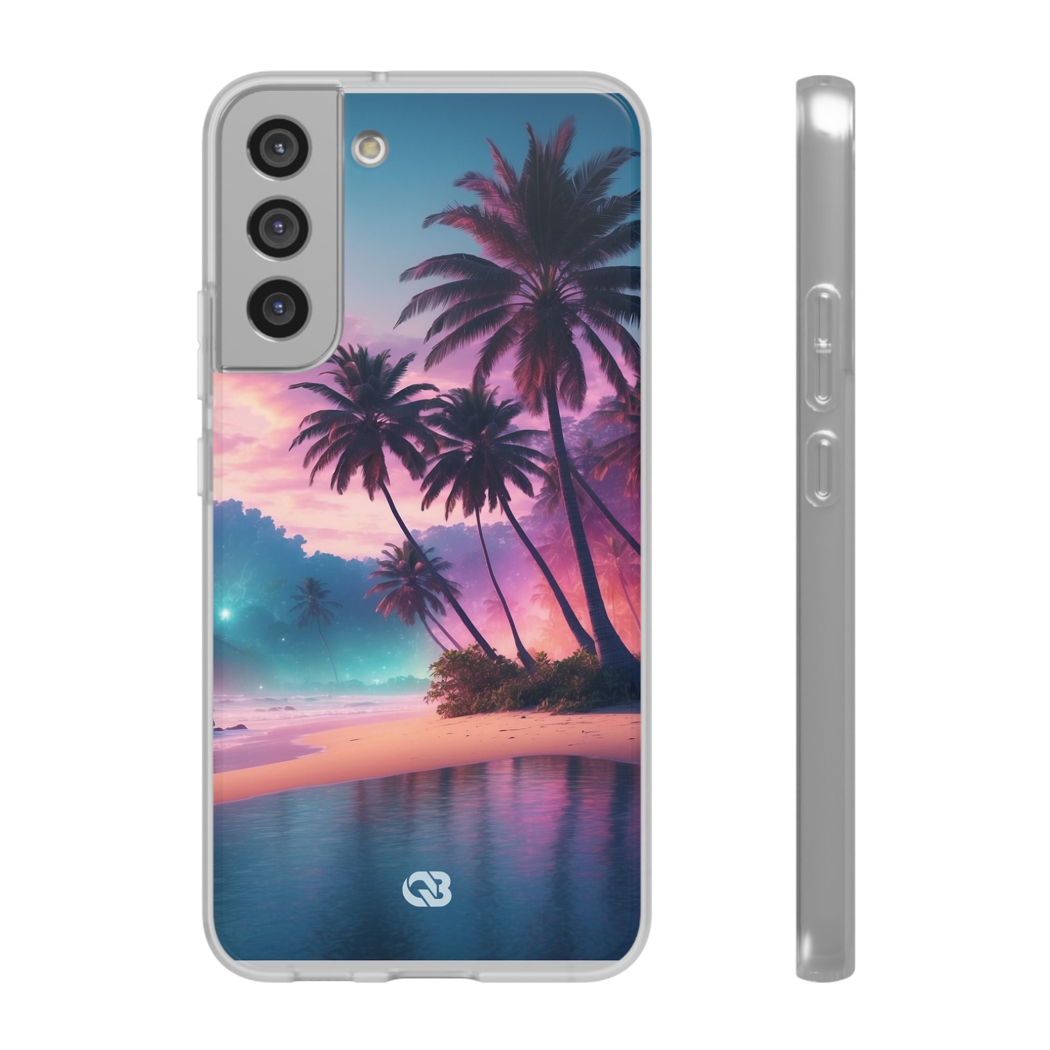 Neon Shore Palms · Soft Phone Case for Samsung