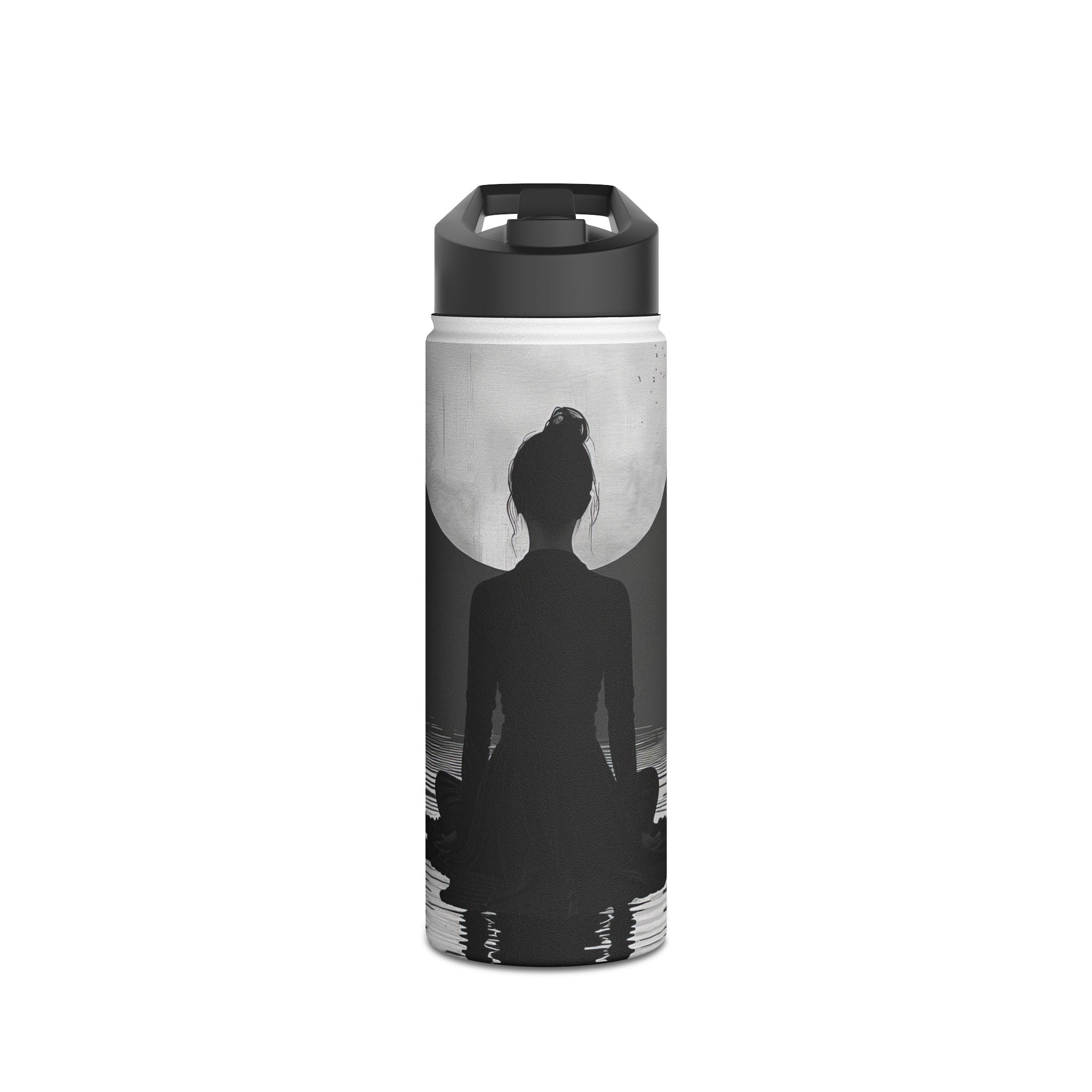 Moonlit Silence - Stainless Steel Water Bottle