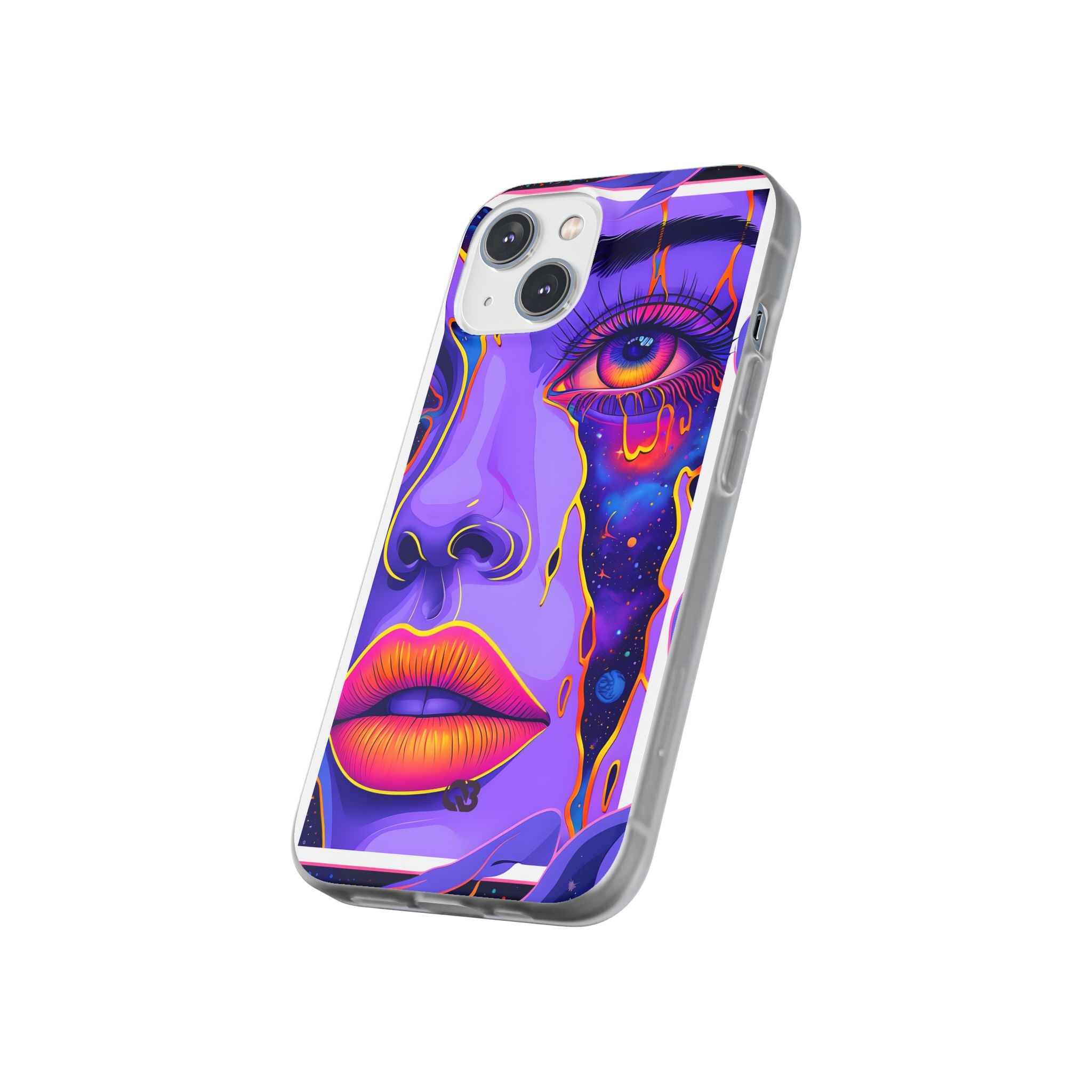 Violet Cosmic Gaze · Soft Custodia per iPhone