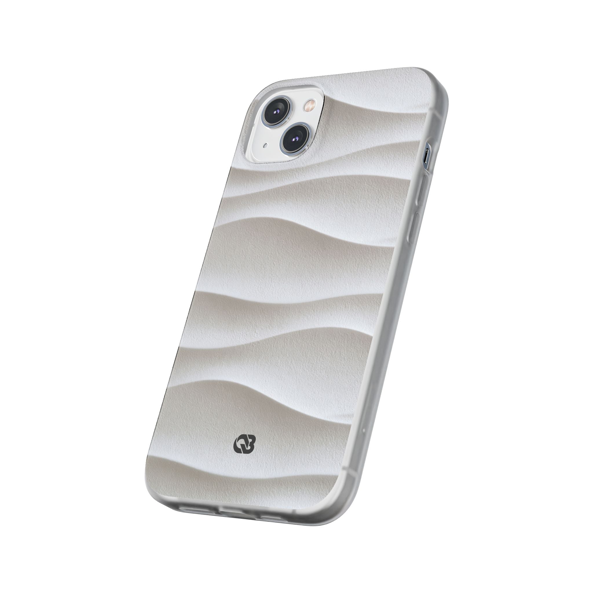 White Lite Phone Case for iPhone - Arctic Flow Ridges