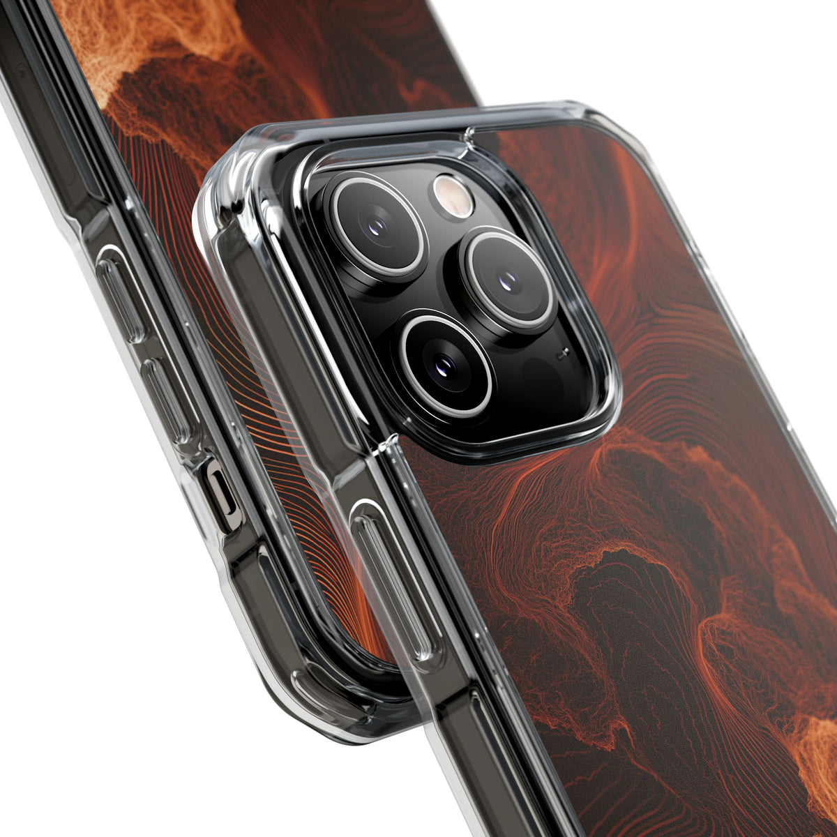 Amber Filament · Clear Impact Magnetic Phone Case for iPhone · Orange