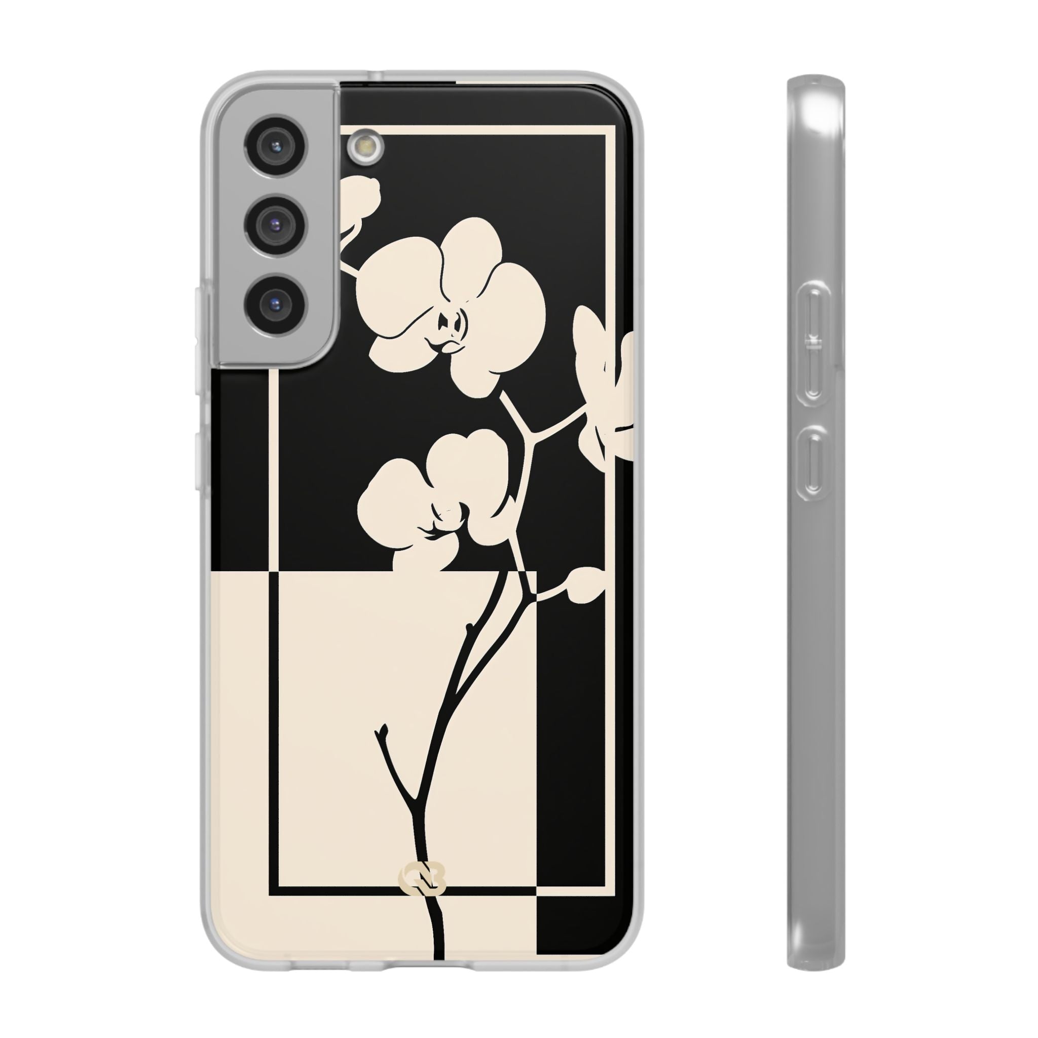Beige Lite Phone Case for Samsung - Nocturnal Orchid Frame