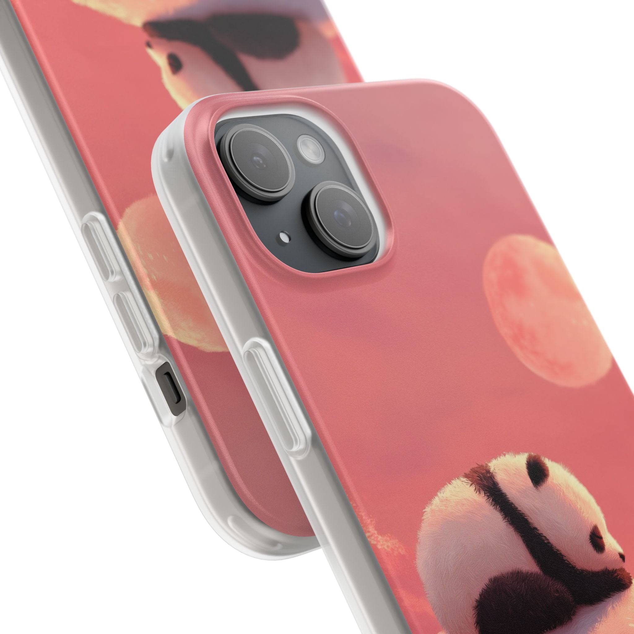 Rose Moon Panda · Soft Phone Case for iPhone