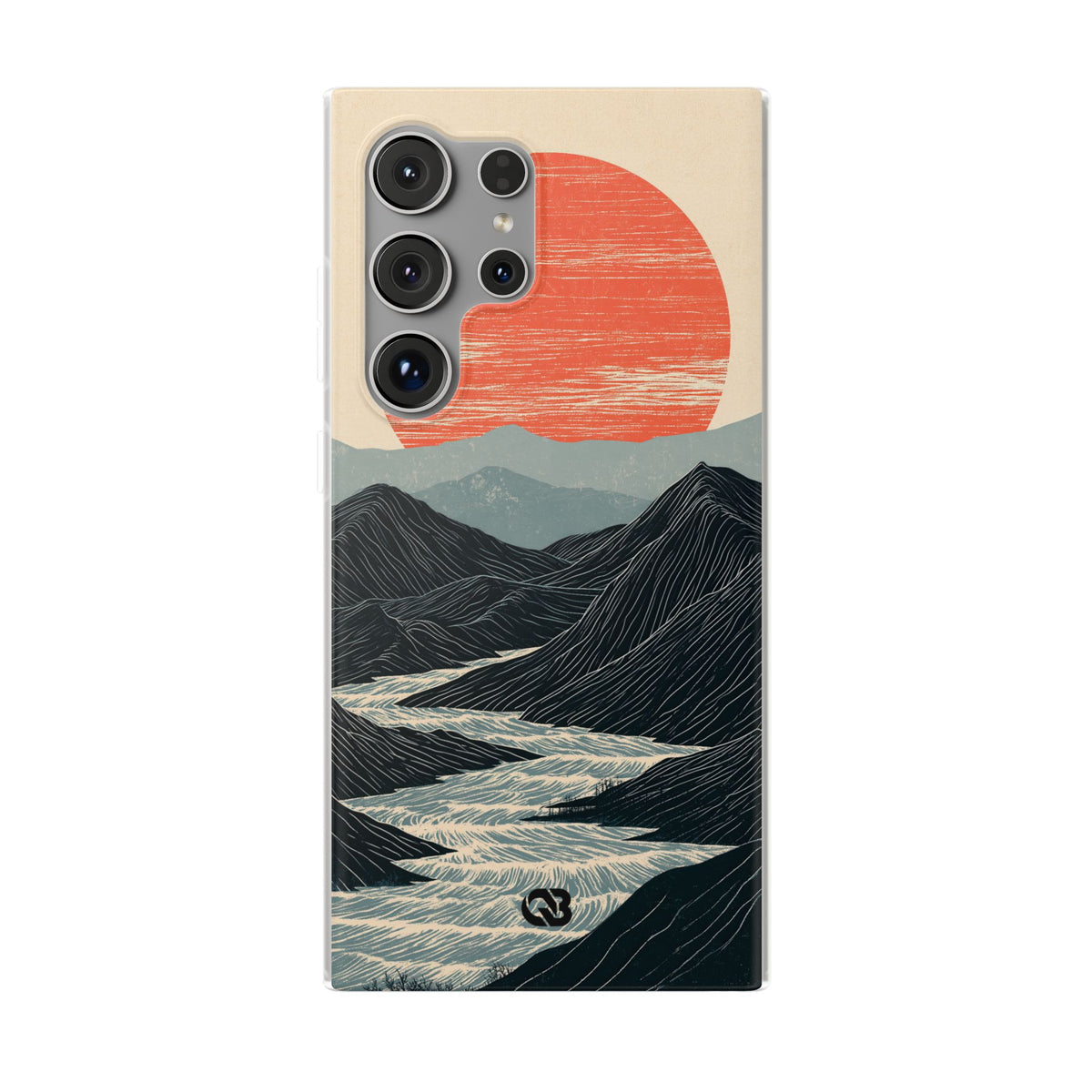Beige Lite Phone Case for Samsung - Crimson Ridge Flow