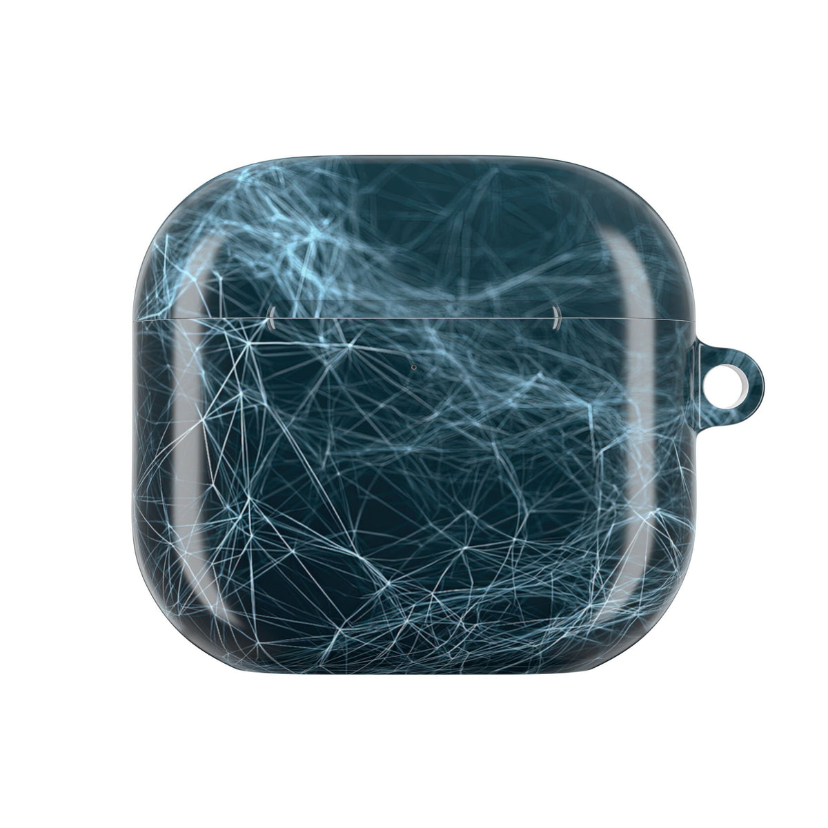 Cyan Lattice Grid · Hard Case for AirPods & AirPods Pro · Teal