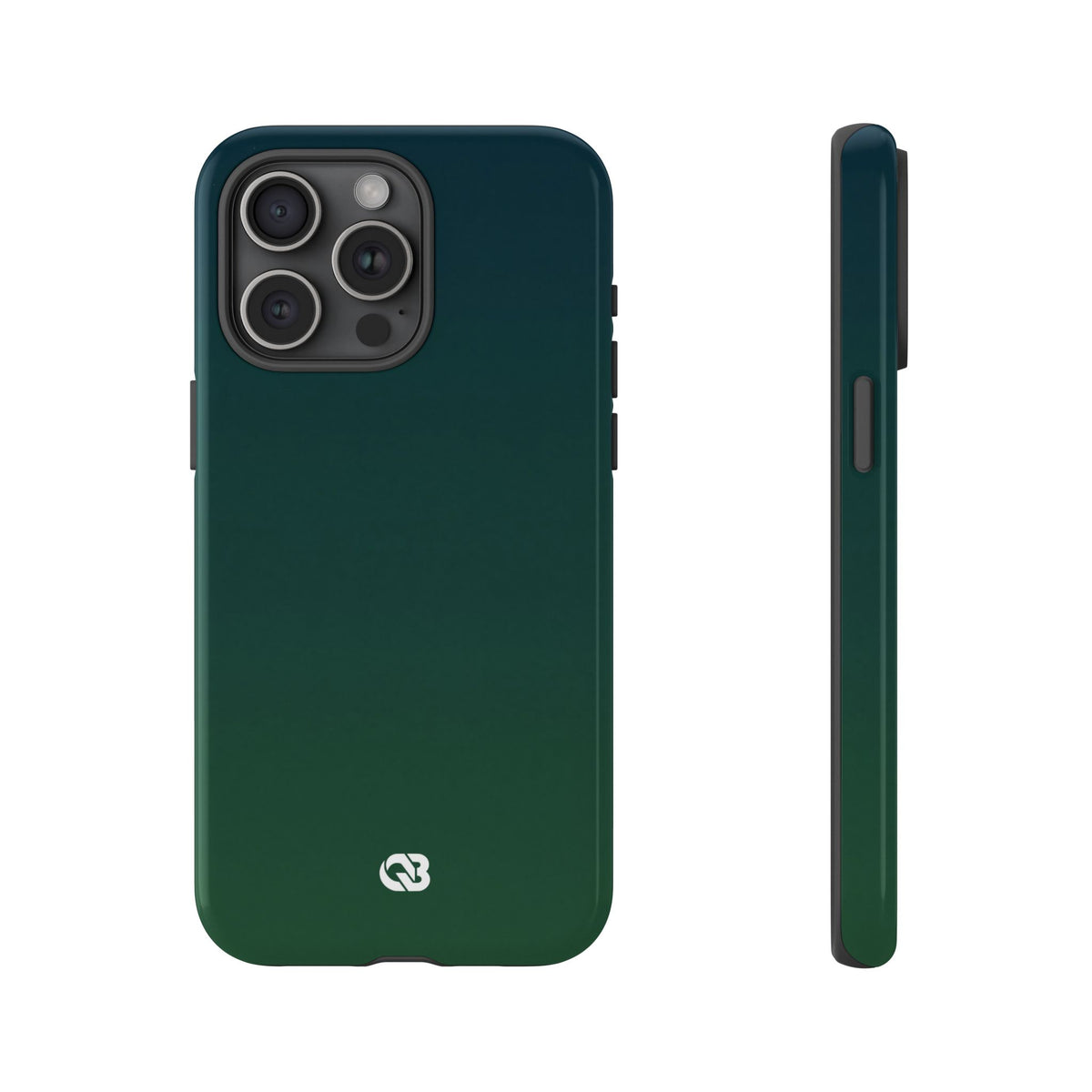 Green Tough Phone Case for iPhone - Midnight Pine Horizon