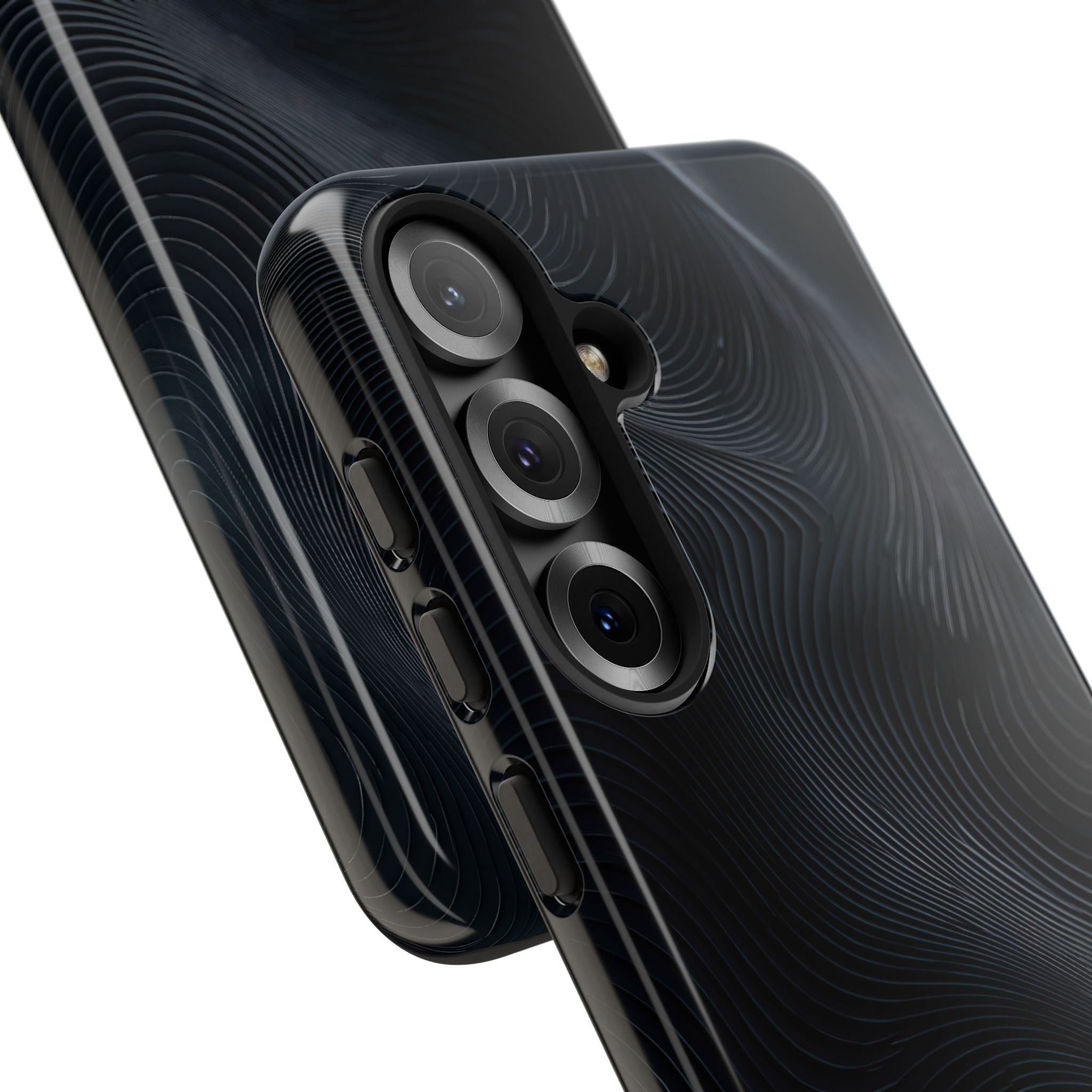 Black Tough Phone Case for Samsung - Obsidian Ridge Flux