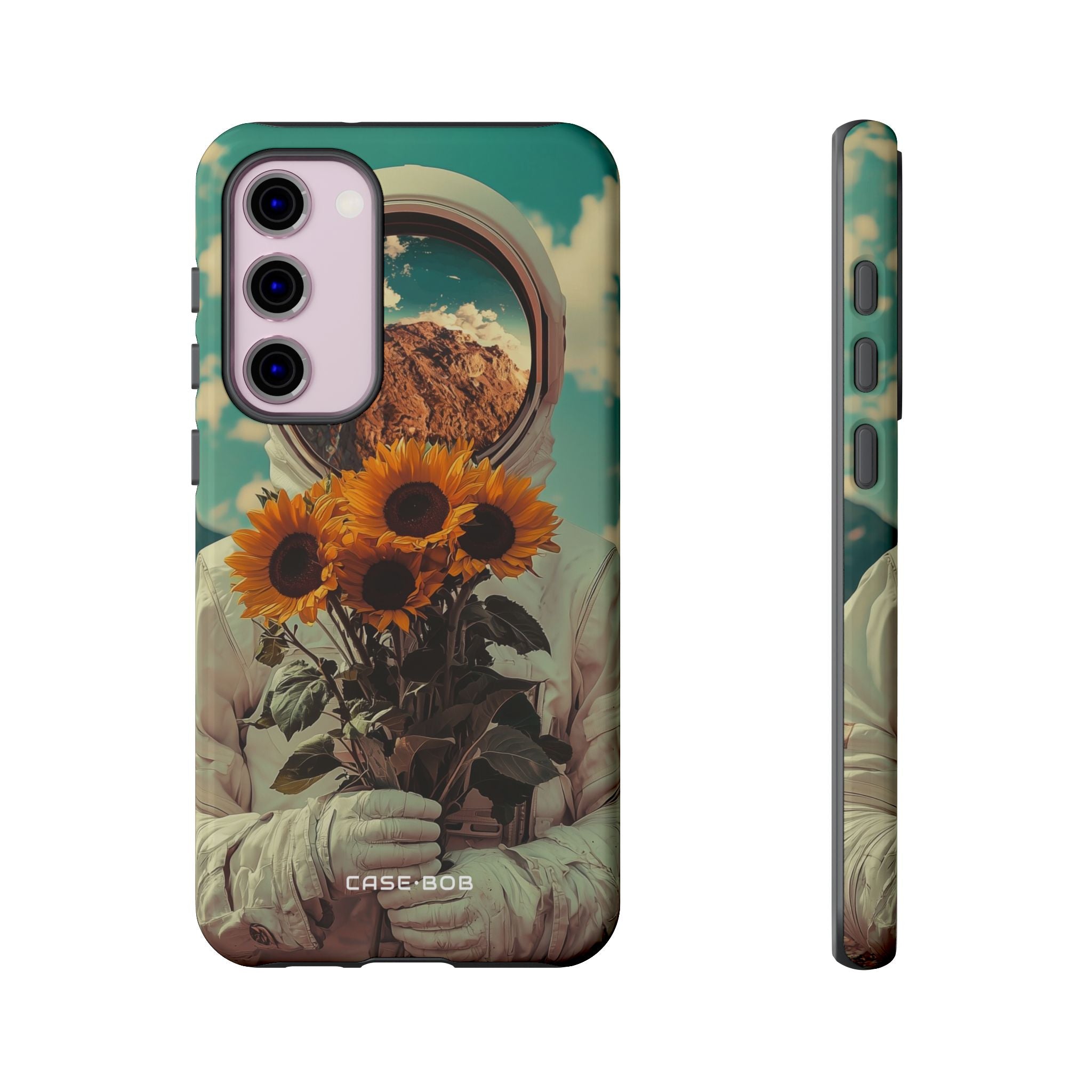 Sunflower Astronaut Samsung S23 Plus Case - Tough