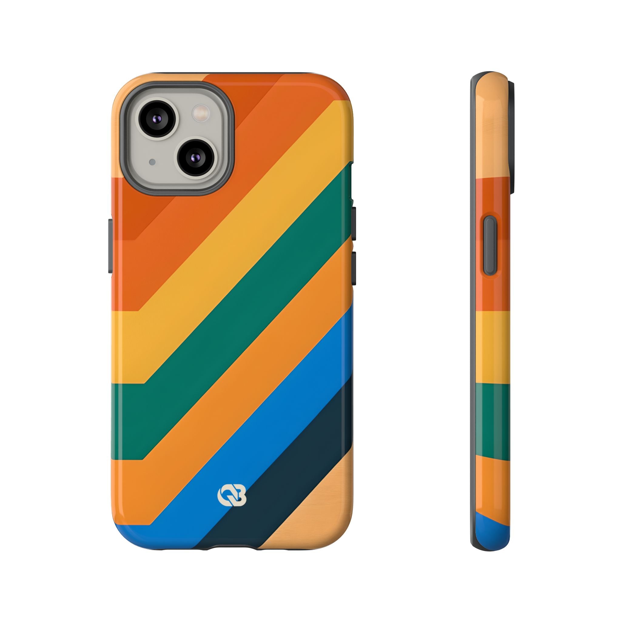 Retro Ridge Lines · Tough Hoesje voor iPhone