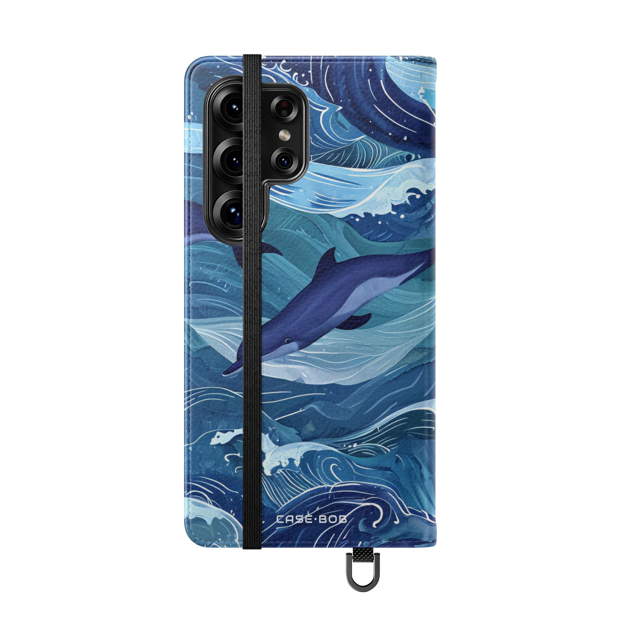 Dolphin Wave Dance - Samsung S25 Ultra Case - Lompakko