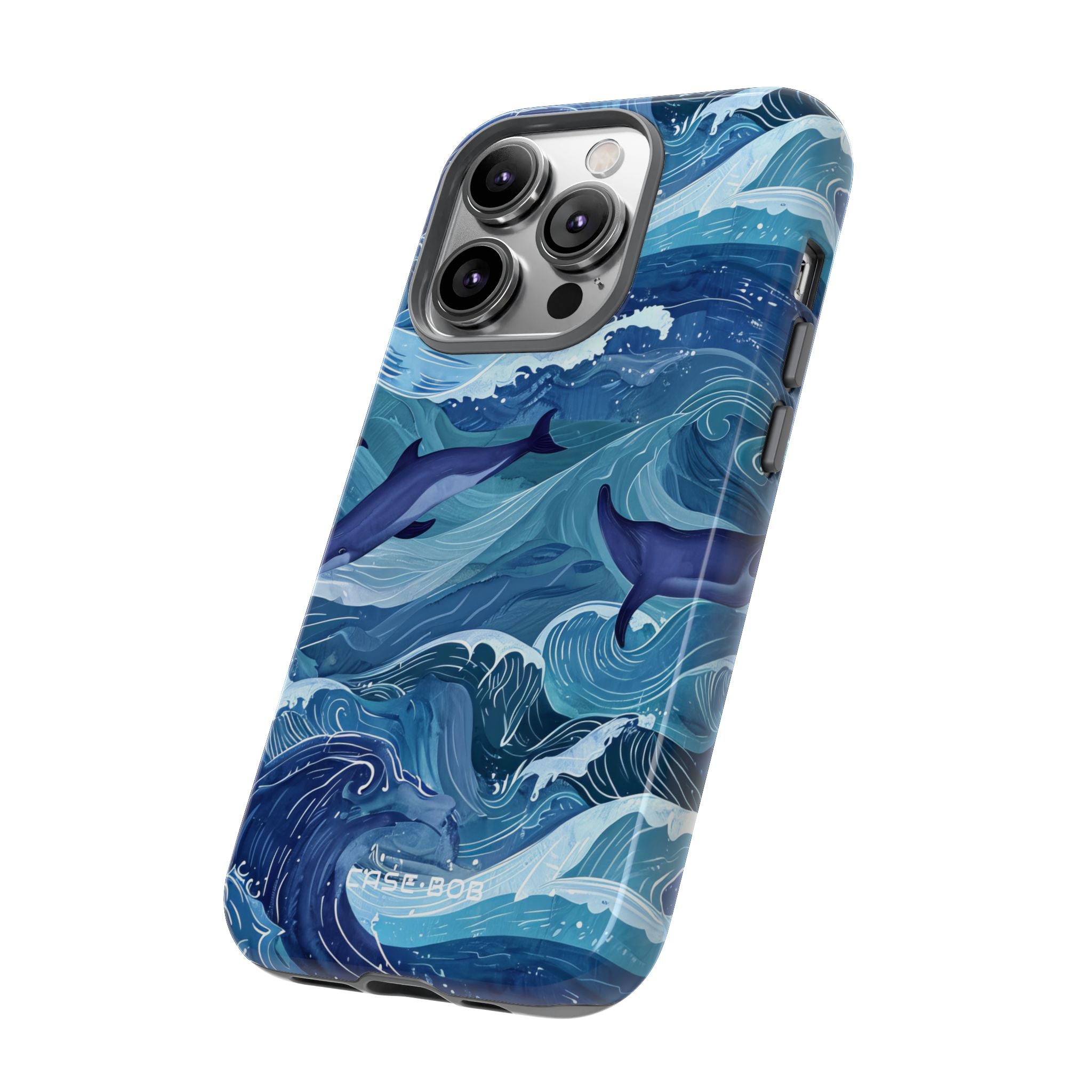 Dolphin Waves iPhone 14 Pro Case - Tough