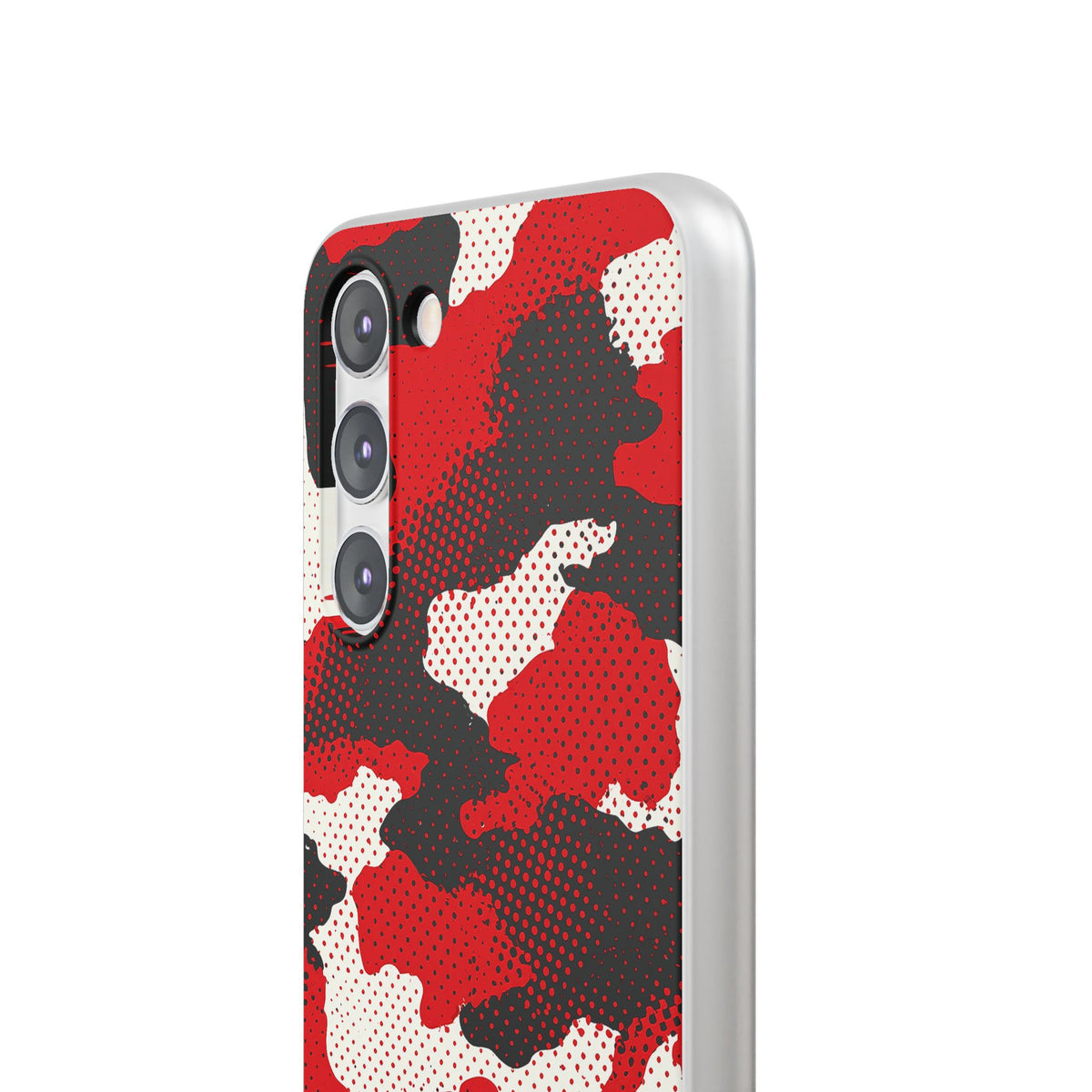 Crimson Halftone Camo · Lite Phone Case for Samsung · Red