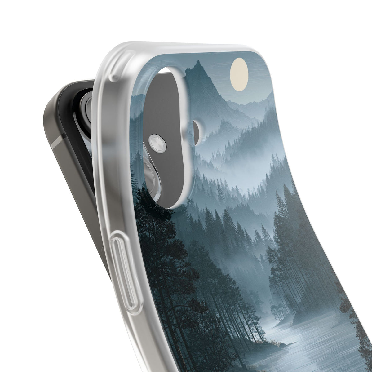 Silent Nordic Fjord · Lite Phone Case for iPhone · Blue