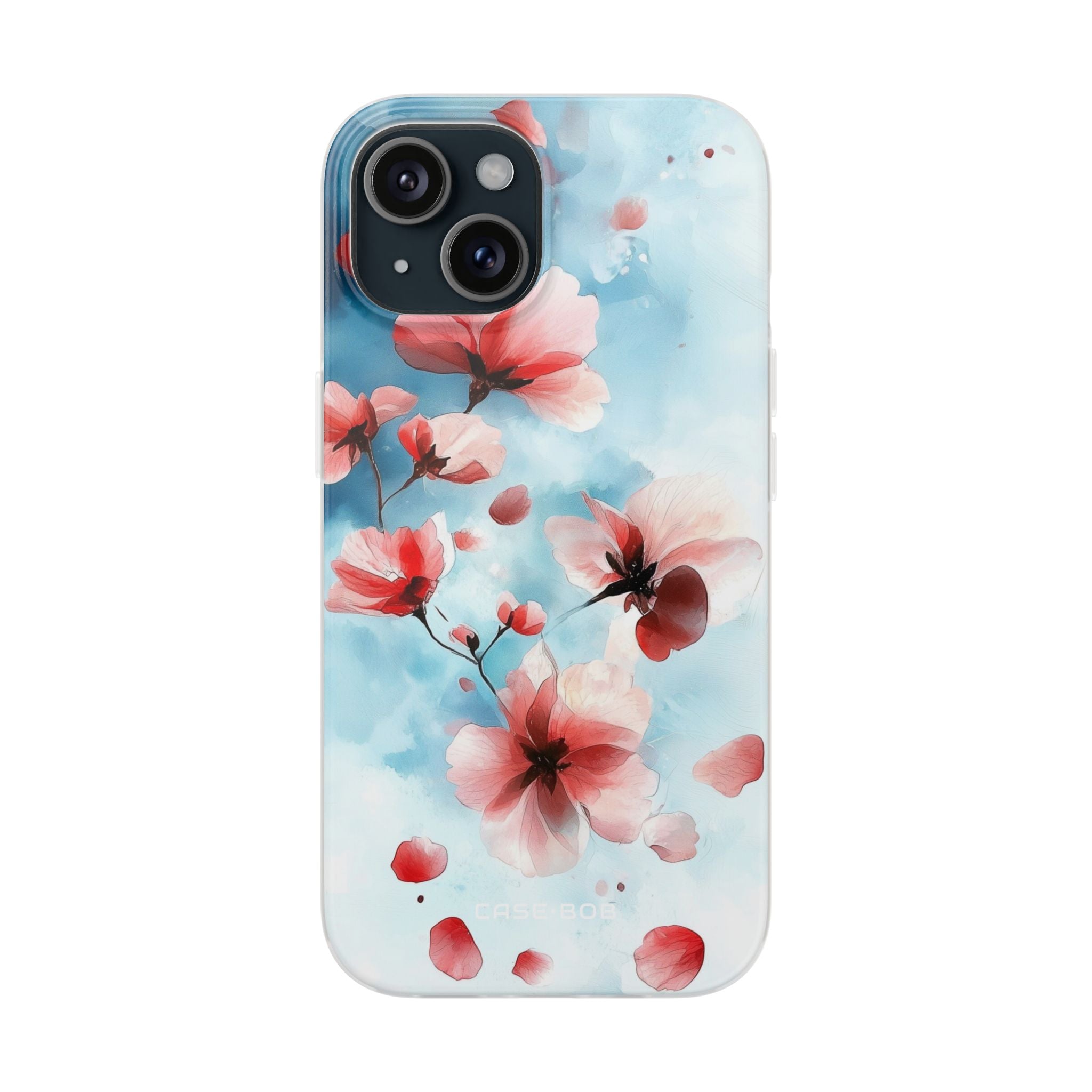 Pink Blossom Drift iPhone 15 Case - Soft
