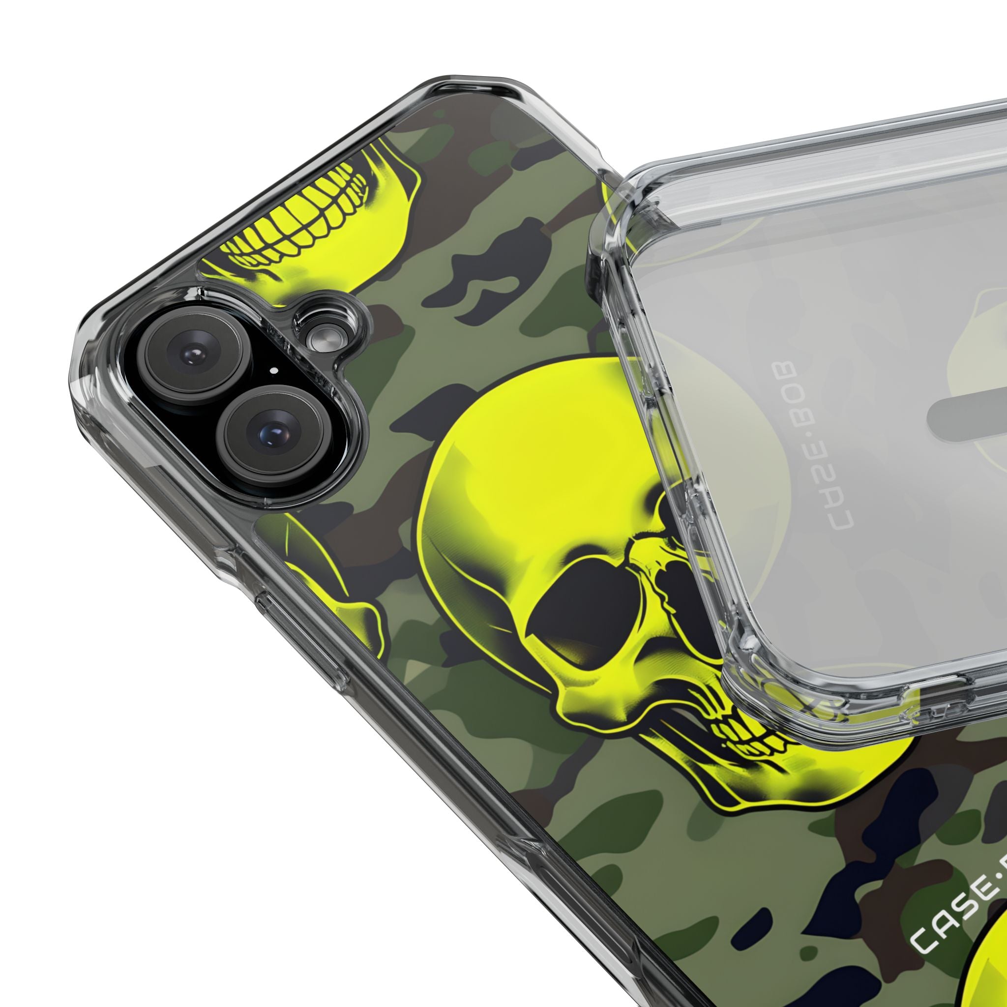 Neon Skull Camo iPhone 16 Plus Case - Impact
