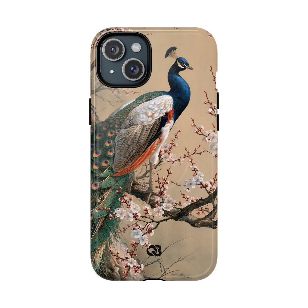 Imperial Peacock Blossom · Tough 2.0 Magnetic Phone Case for iPhone · Beige