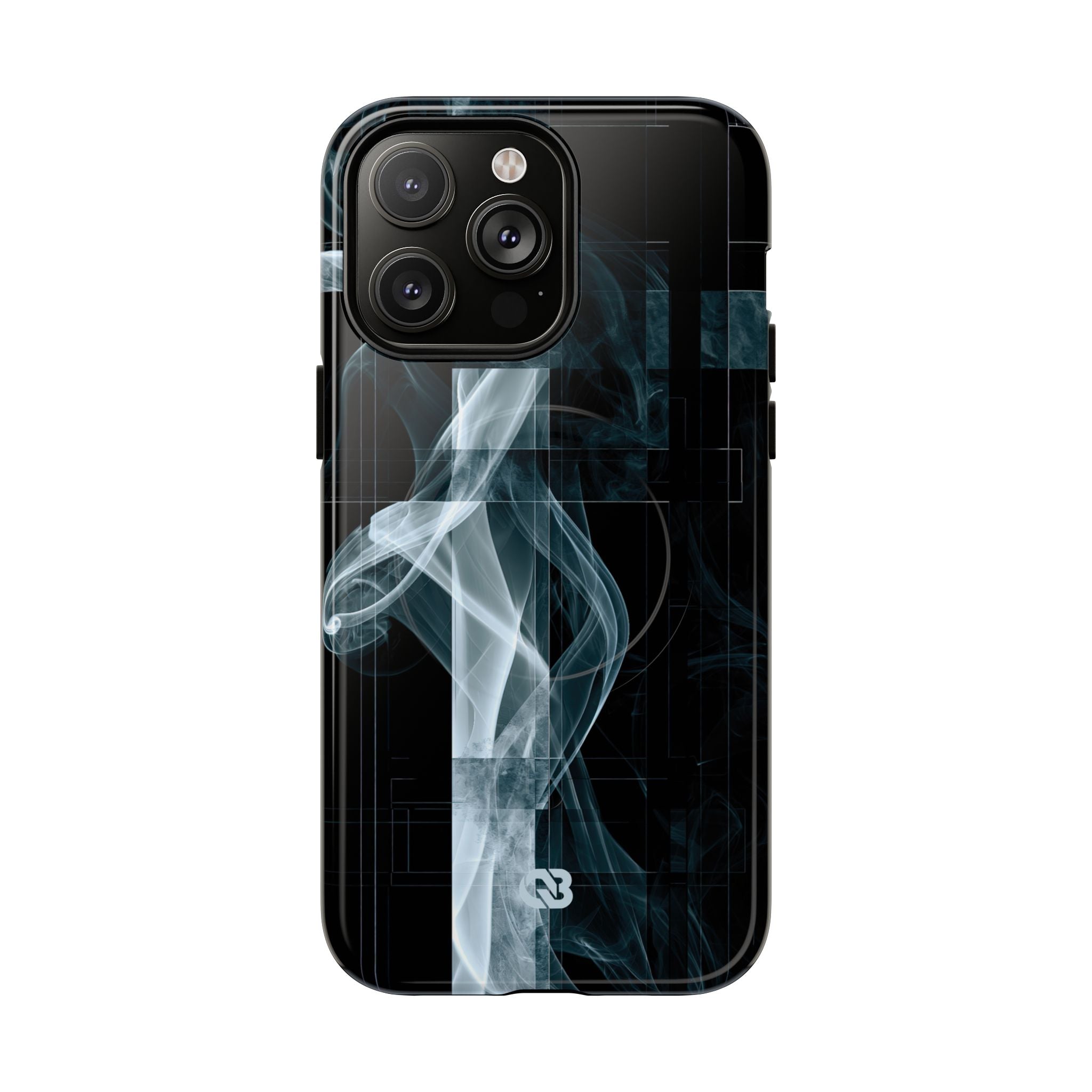 Black Tough 2.0 Magsafe Phone Case for iPhone - Arctic Vapor Grid