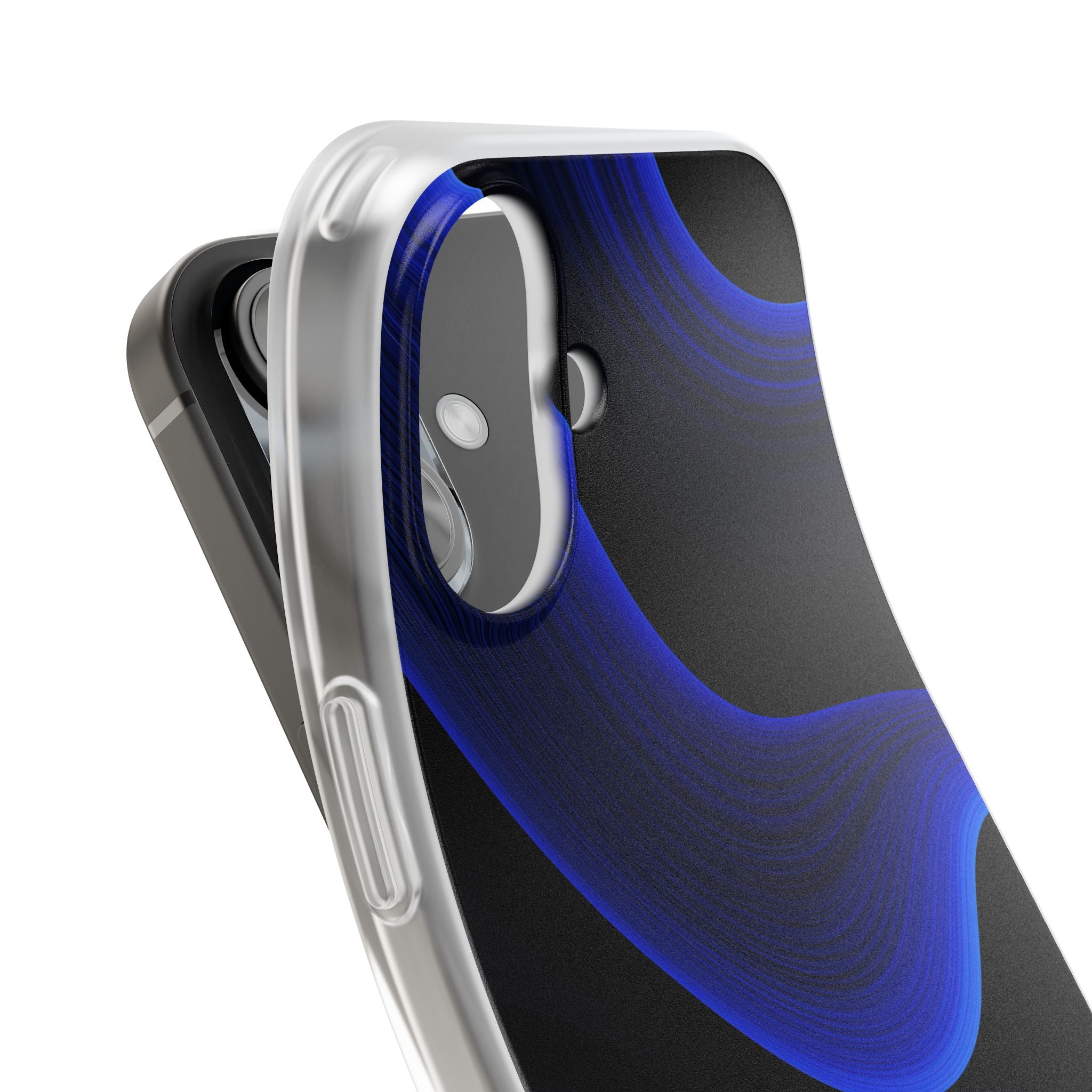 Blue Lite Phone Case for iPhone - Electric Cobalt Flow