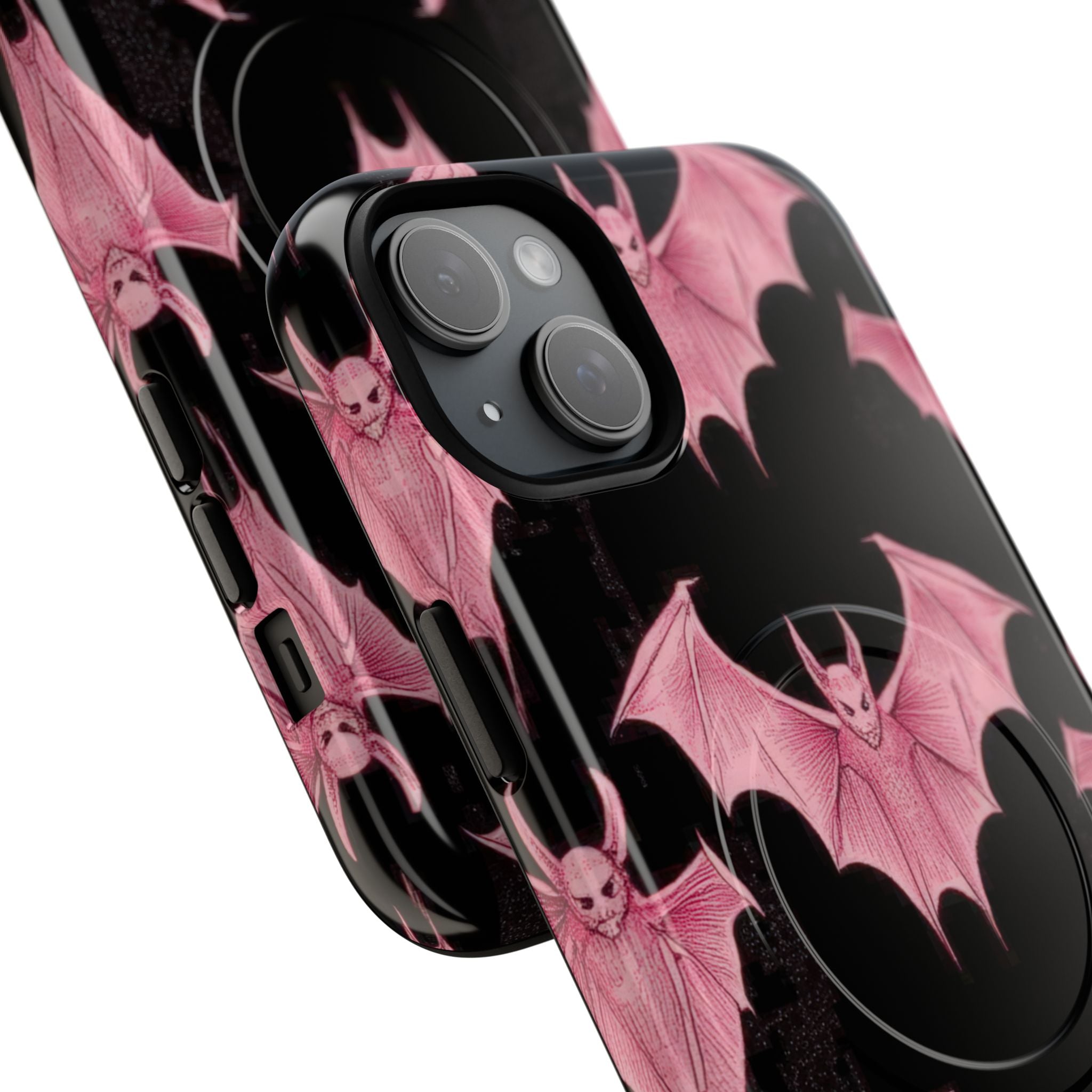 Pink Batwave iPhone 15 Plus Case - Tough+