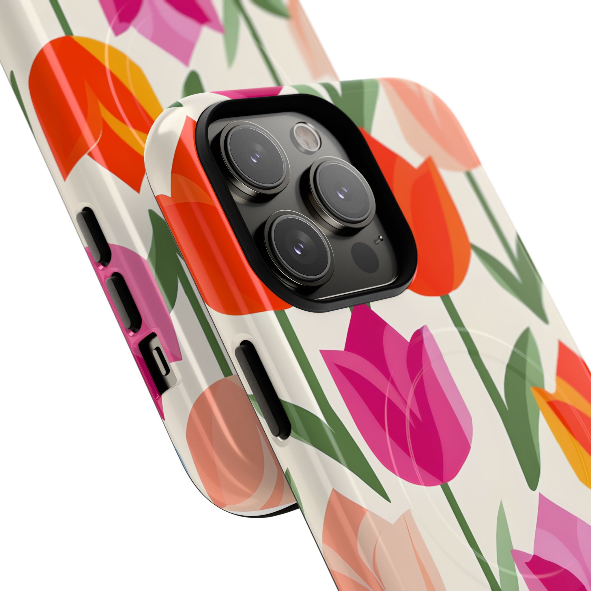 Vibrant Petal Grid · Tough+ Handyhülle für iPhone · Magsafe