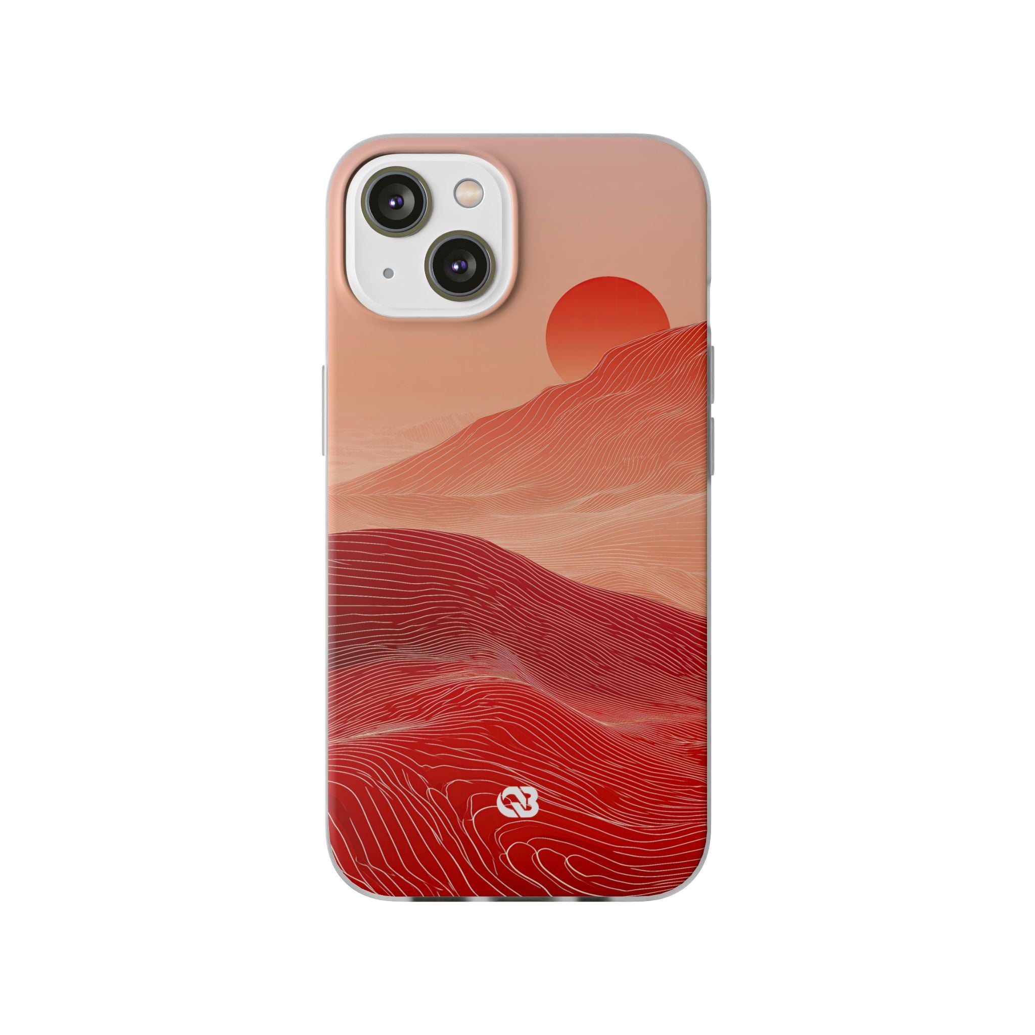 Red Lite Phone Case for iPhone - Crimson Ridge Lines
