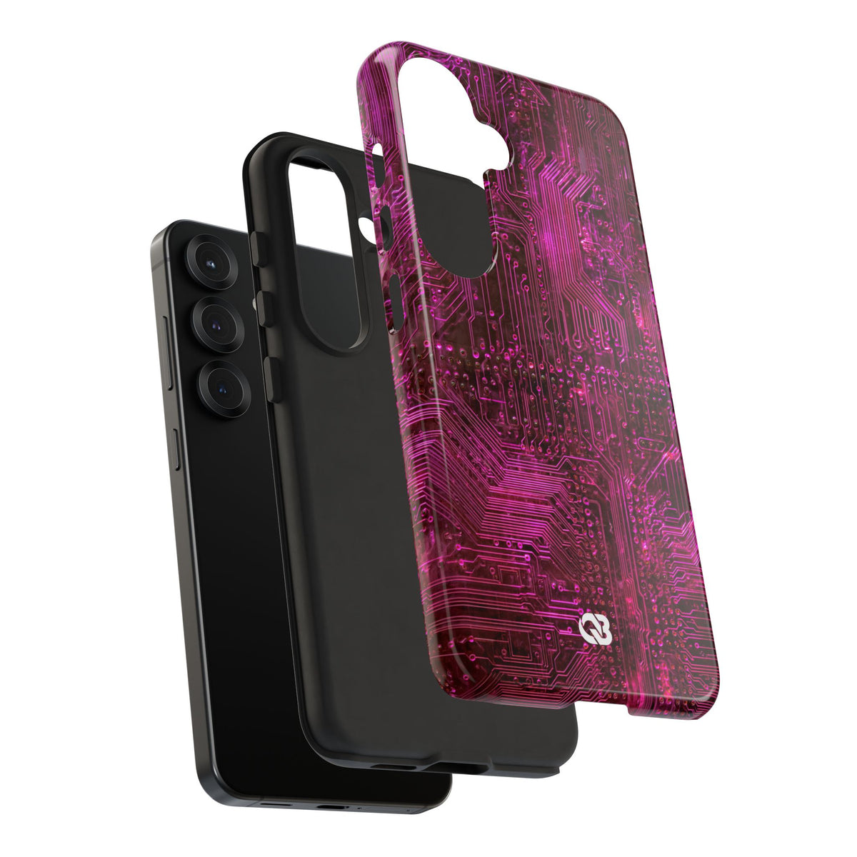Magenta Circuit Trace · Tough Phone Case for Samsung · Pink