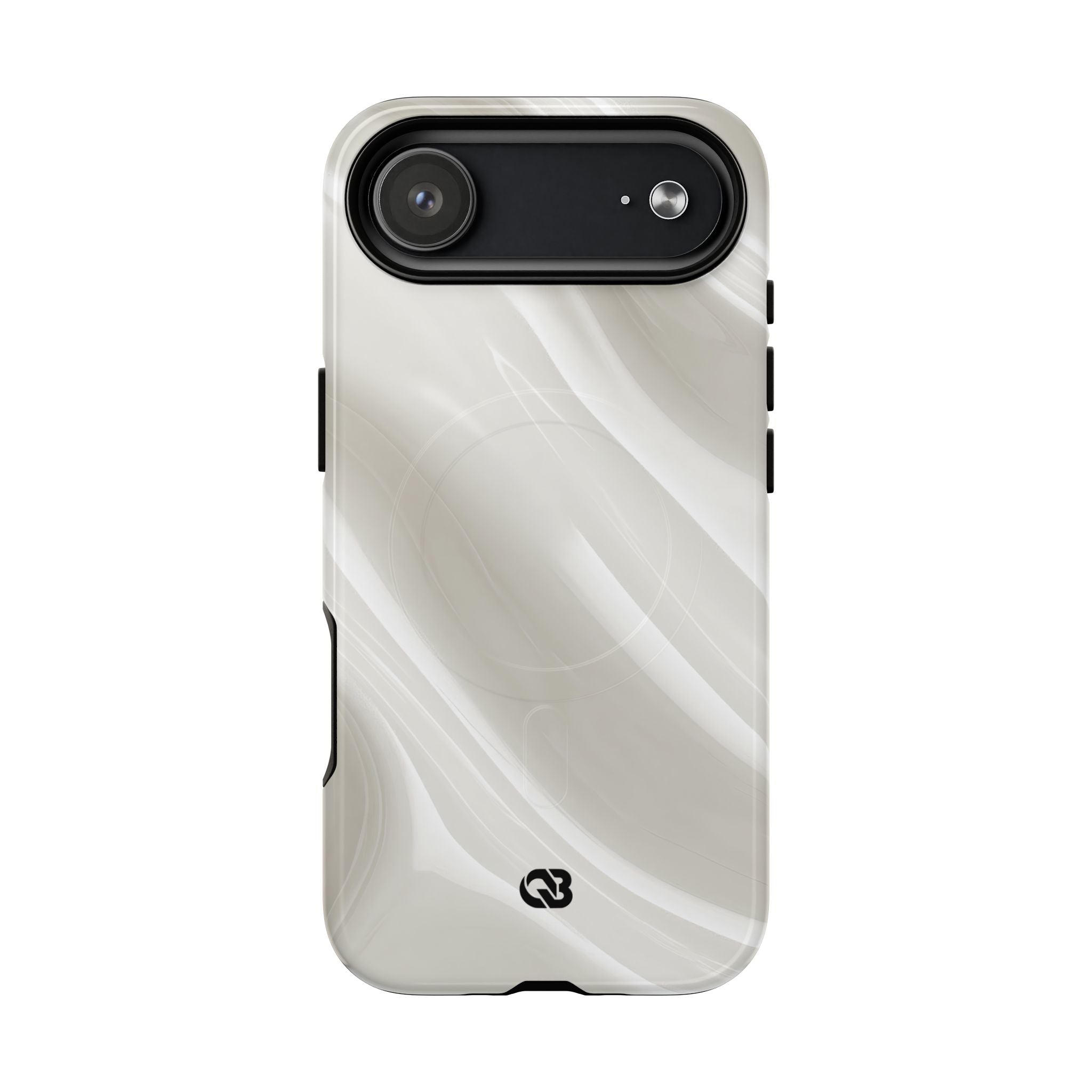 White Tough 2.0 Magsafe Phone Case for iPhone - Polished Ivory Wave