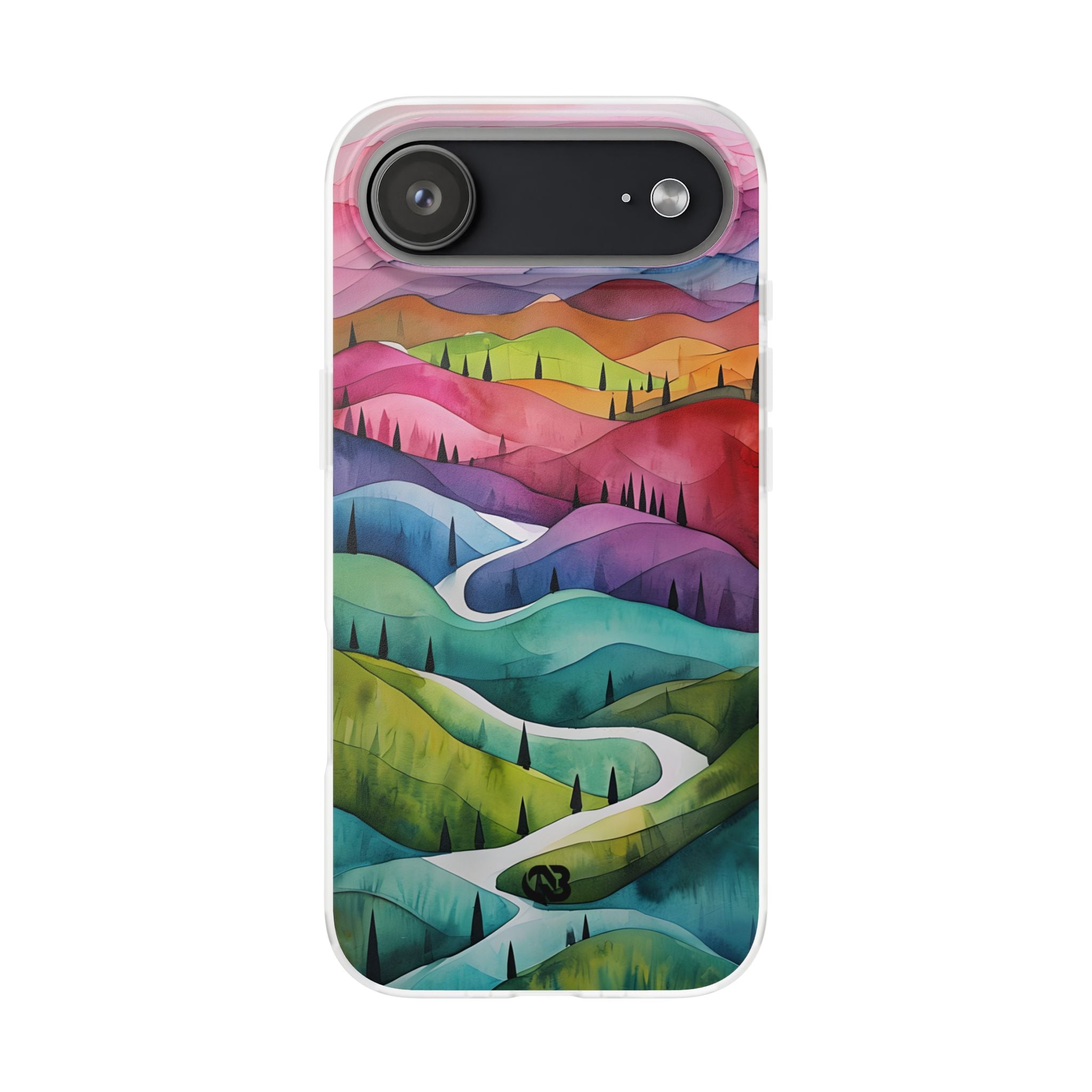 Fluid Rainbow Ridge · Soft Hoesje voor iPhone