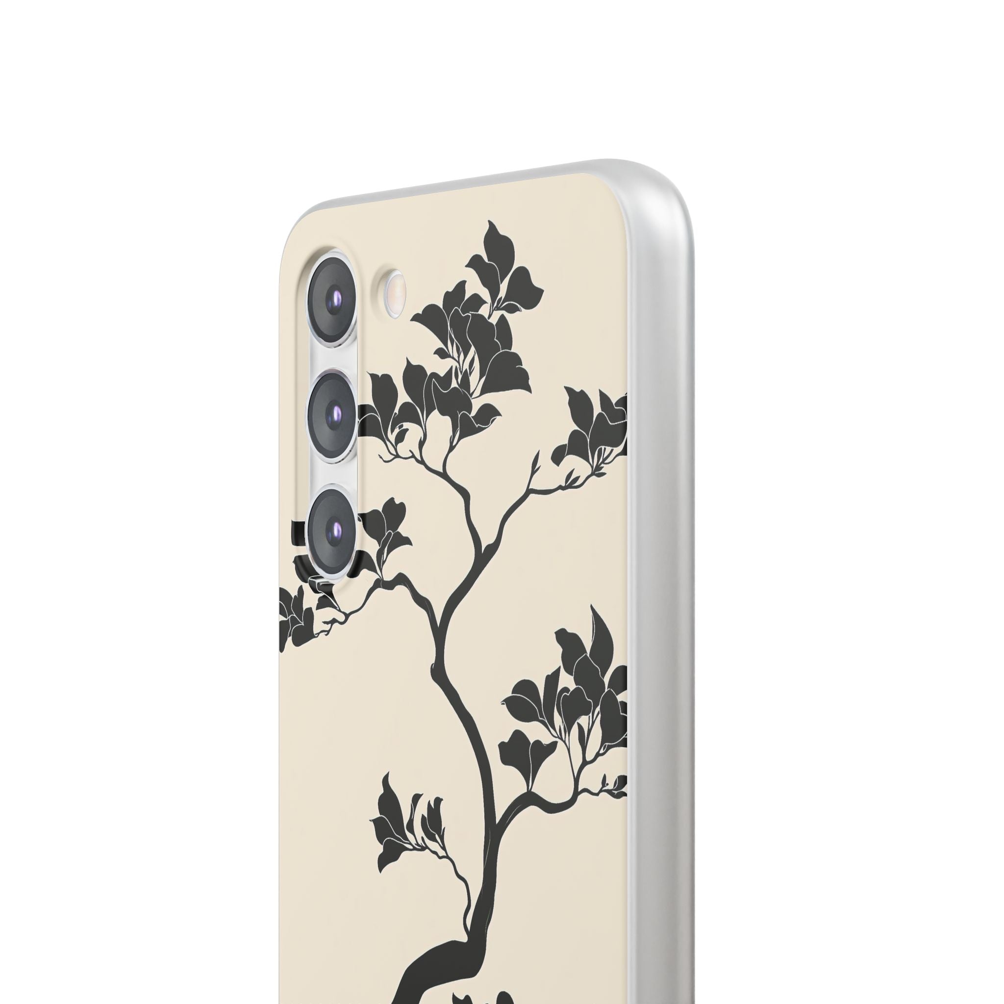 Beige Lite Phone Case for Samsung - Obsidian Bonsai Silhouette
