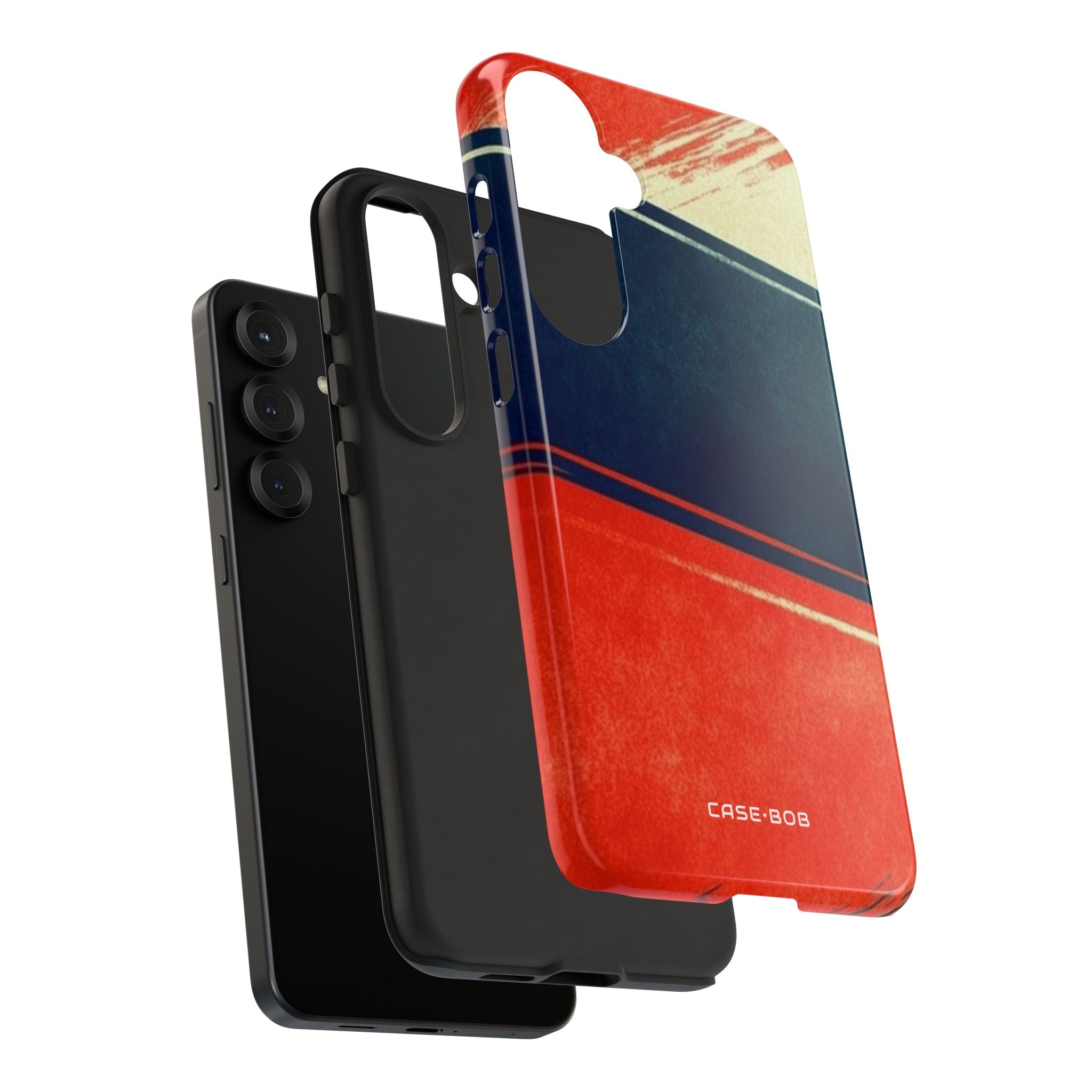 Blå diagonal bevægelse Samsung S25 Plus Cover - Tough